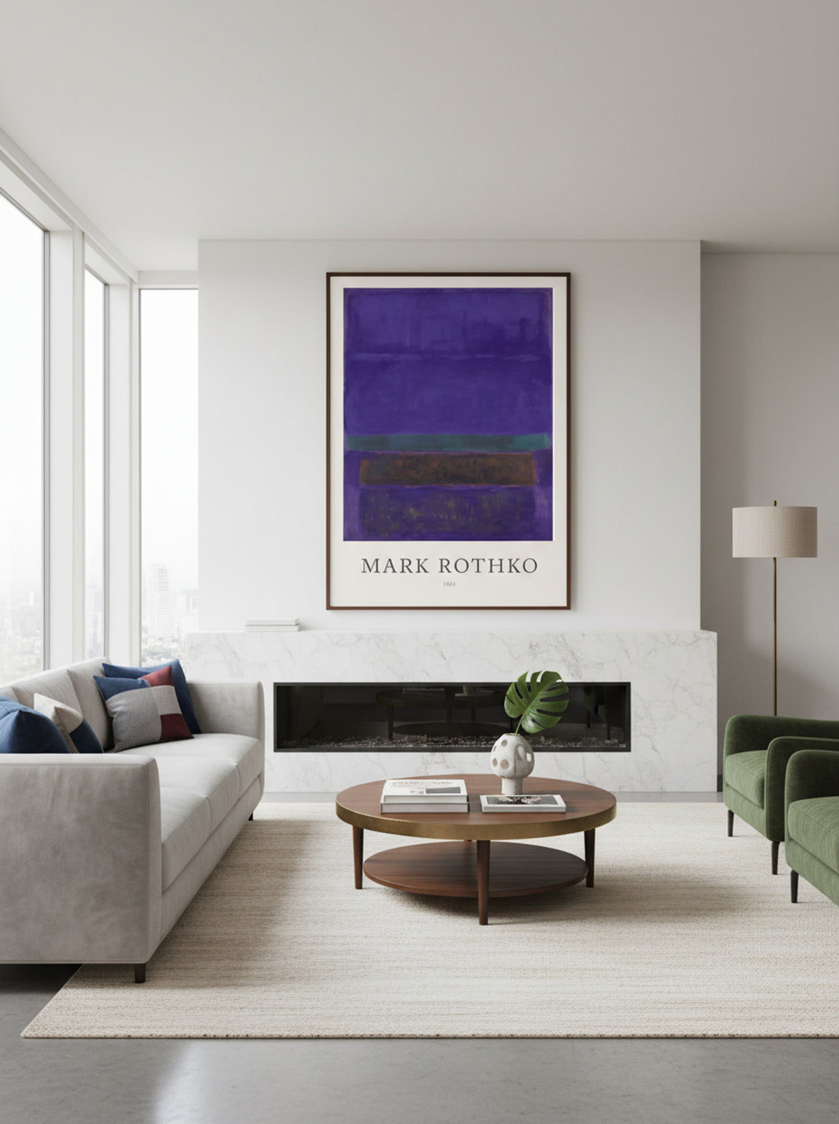 Untitled (Violet, Green and Red on Violet Ground) - Mark Rothko - Lifestyle
