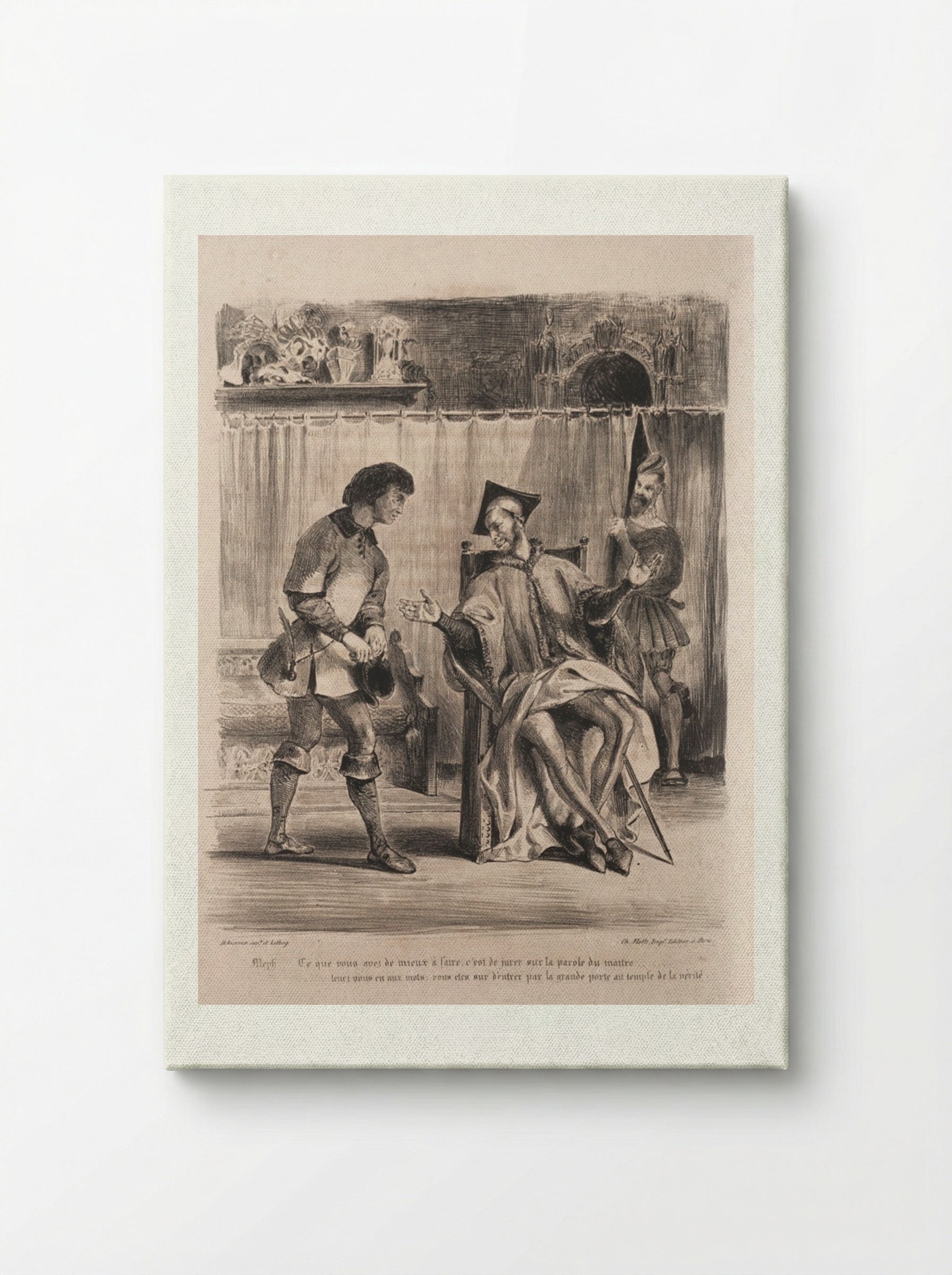 Méphistophélès receives the student - Eugène Delacroix - Canvas