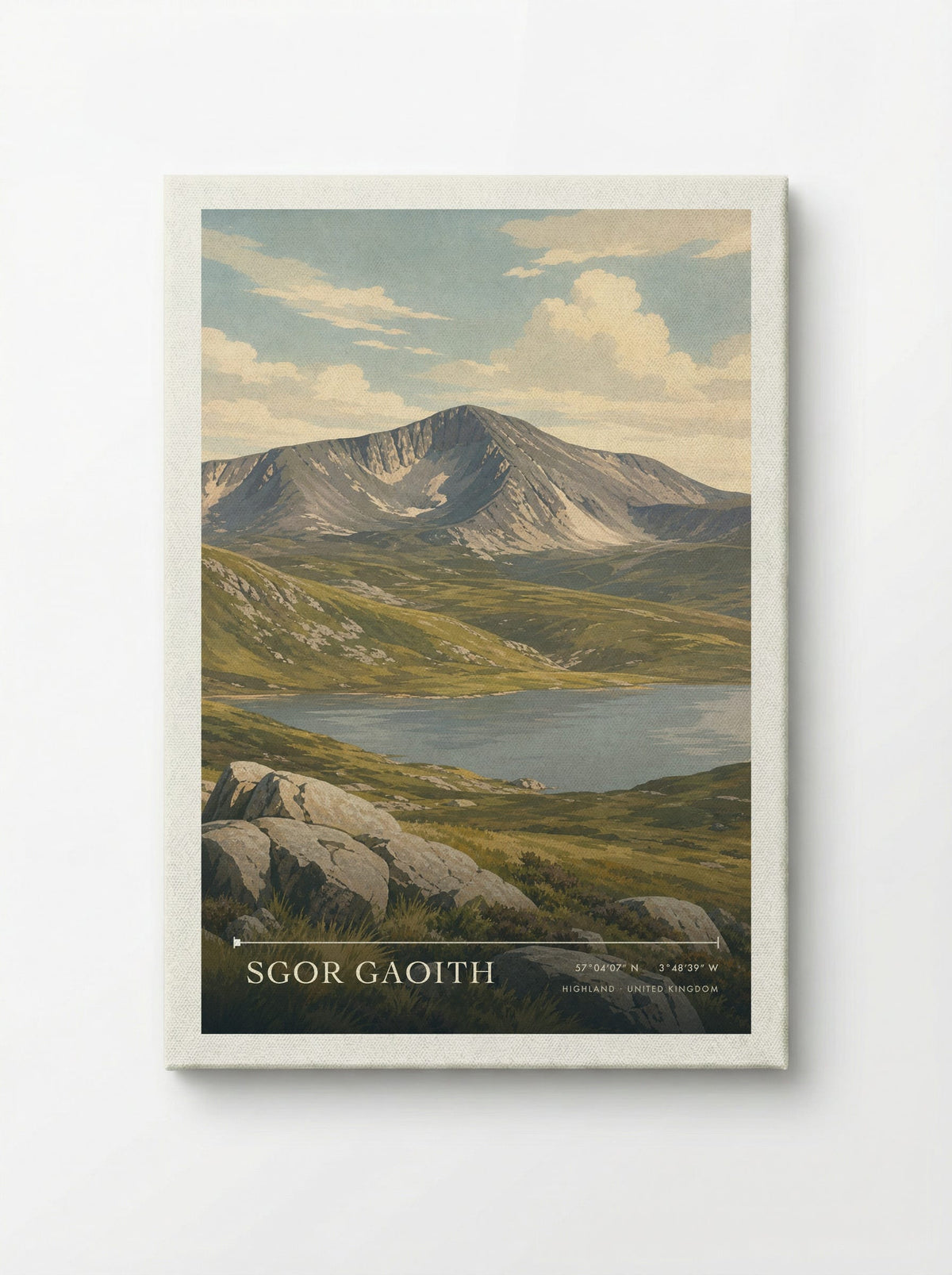 Sgor Gaoith Highland United Kingdom Travel Poster - Canvas