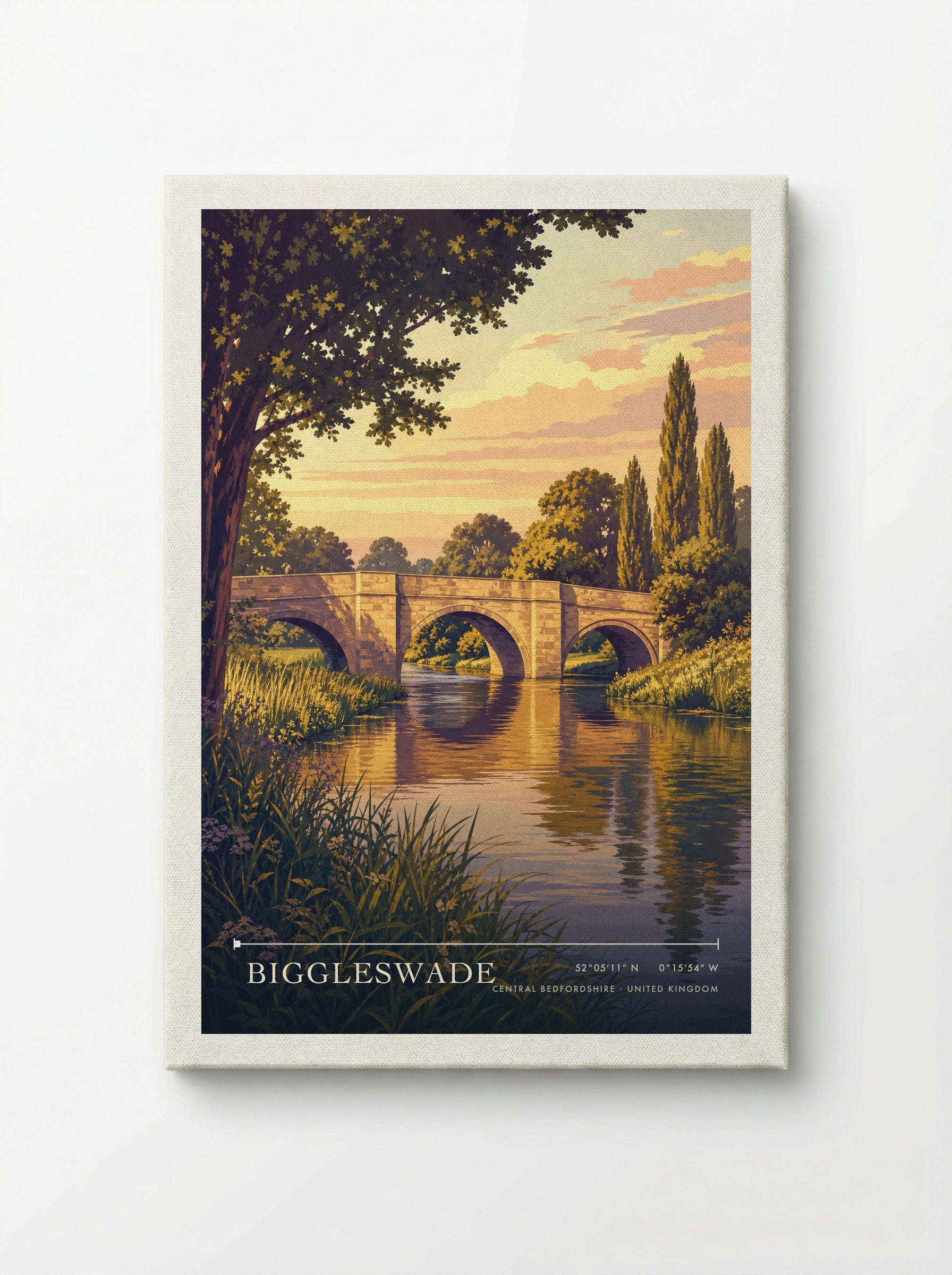 Biggleswade Central Bedfordshire United Kingdom Travel Poster - Canvas