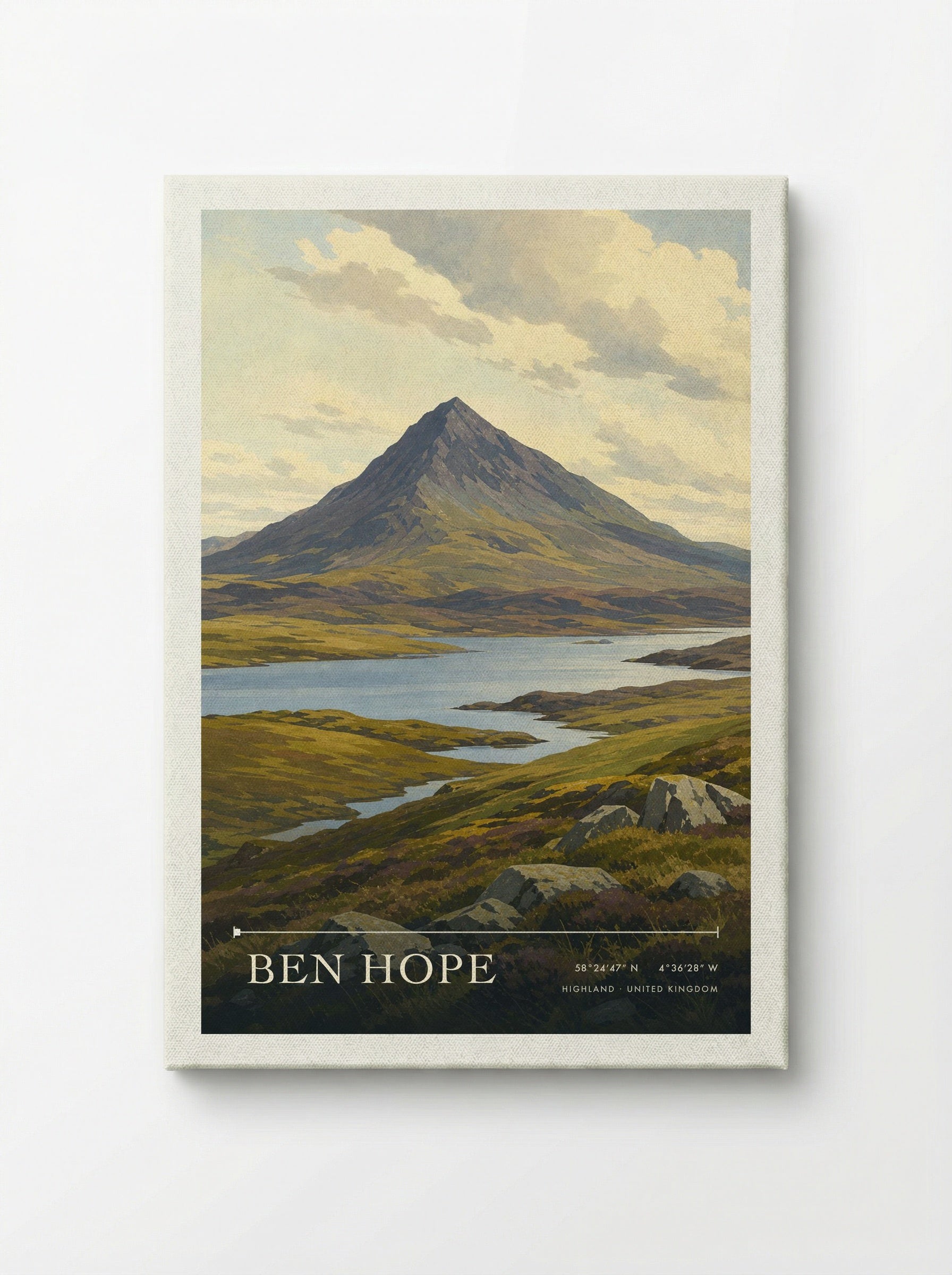 Ben Hope Highland United Kingdom Travel Poster - Canvas