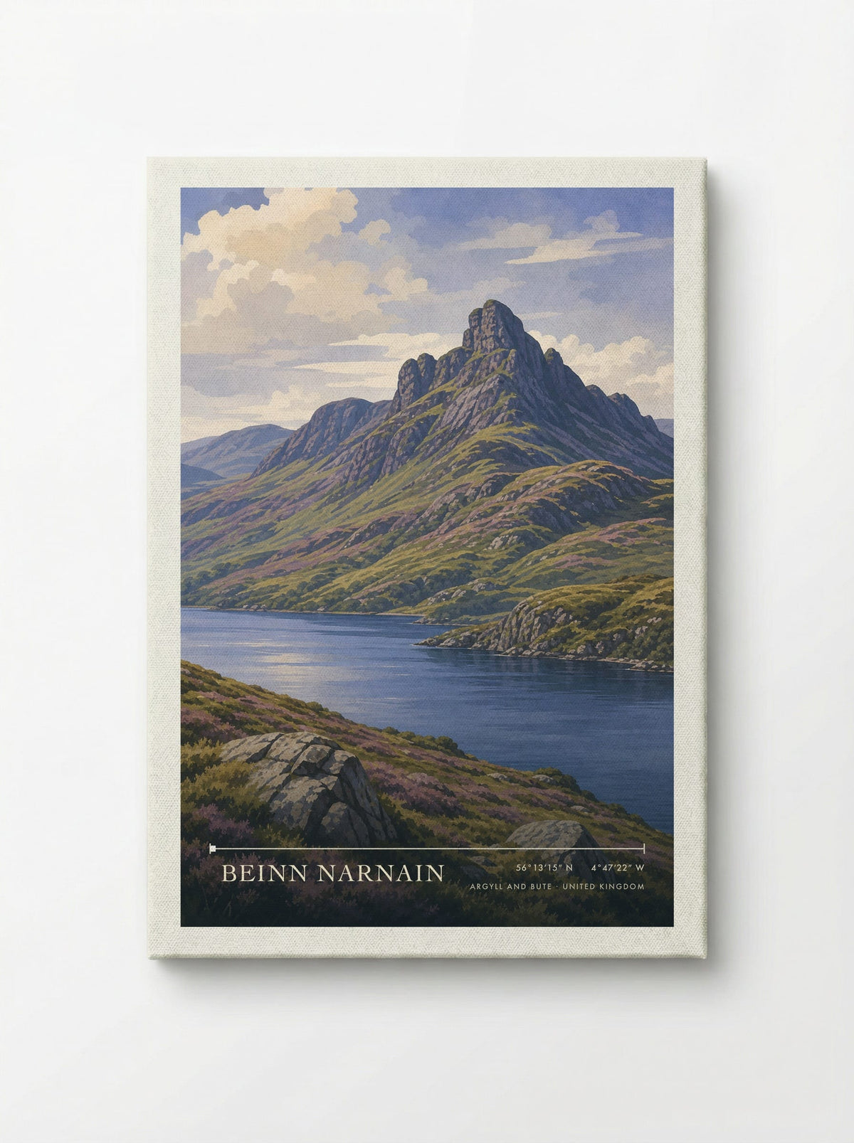 Beinn Narnain Argyll and Bute United Kingdom Travel Poster - Canvas