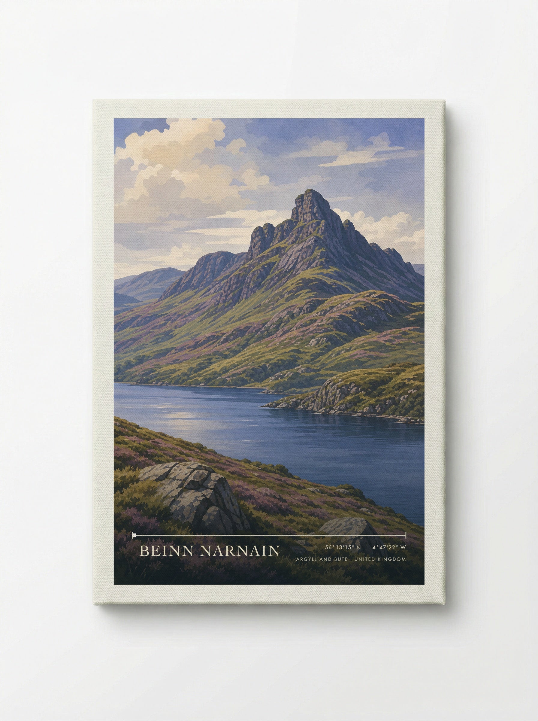 Beinn Narnain Argyll and Bute United Kingdom Travel Poster - Canvas