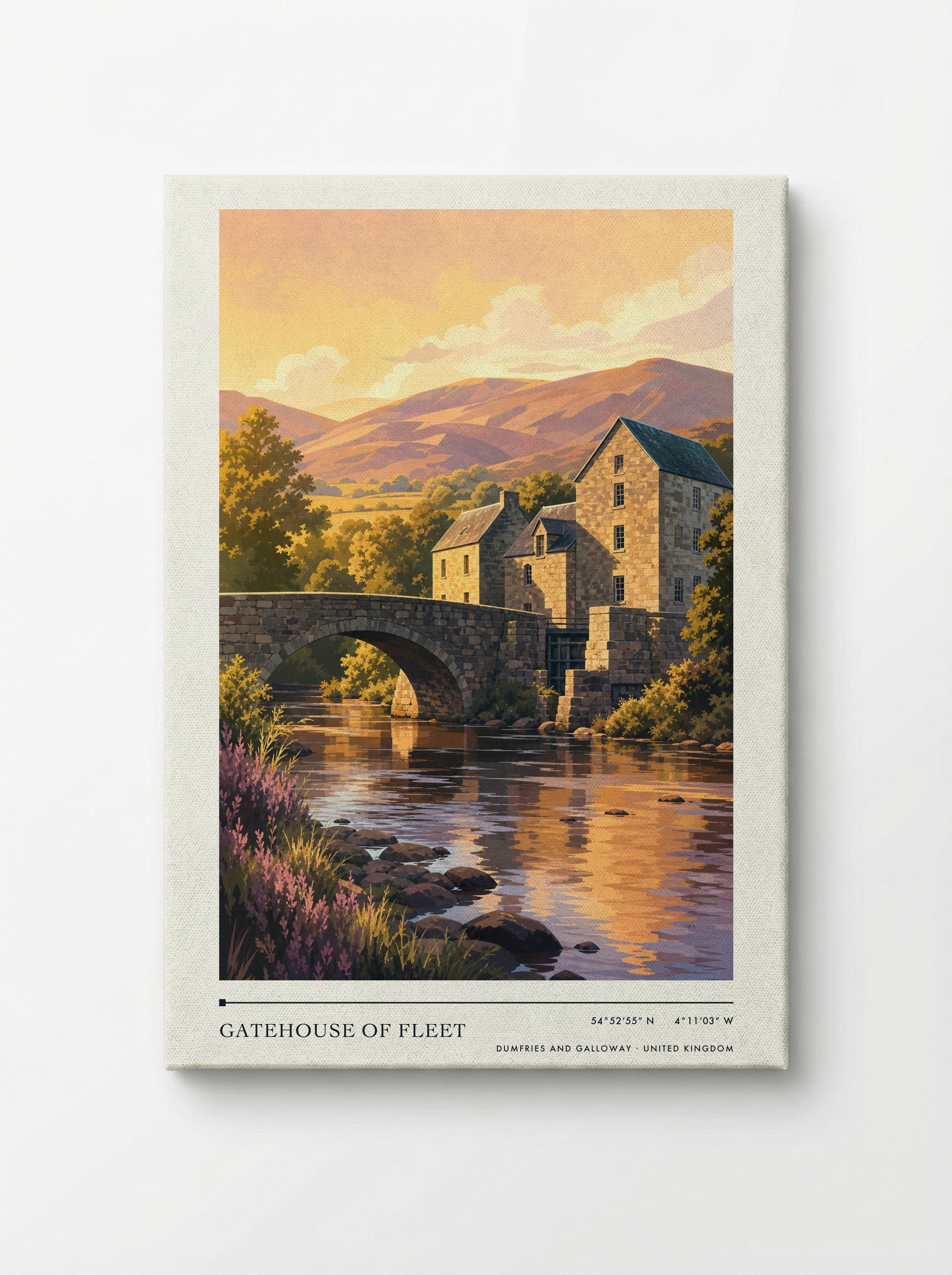Gatehouse of Fleet Dumfries and Galloway United Kingdom Travel Poster - Canvas