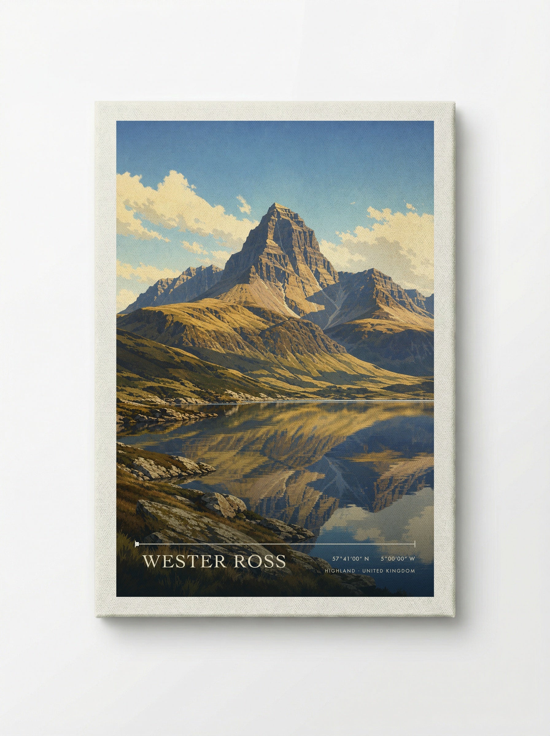 Wester Ross Highland United Kingdom Travel Poster - Canvas