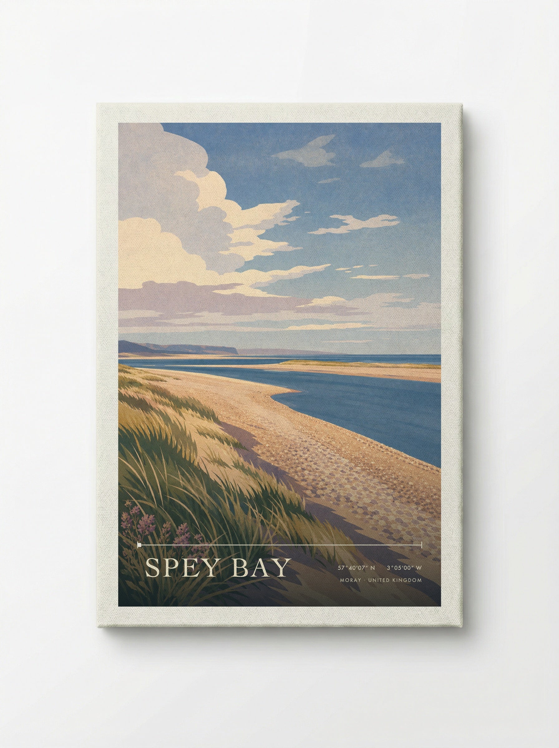 Spey Bay Moray United Kingdom Travel Poster - Canvas