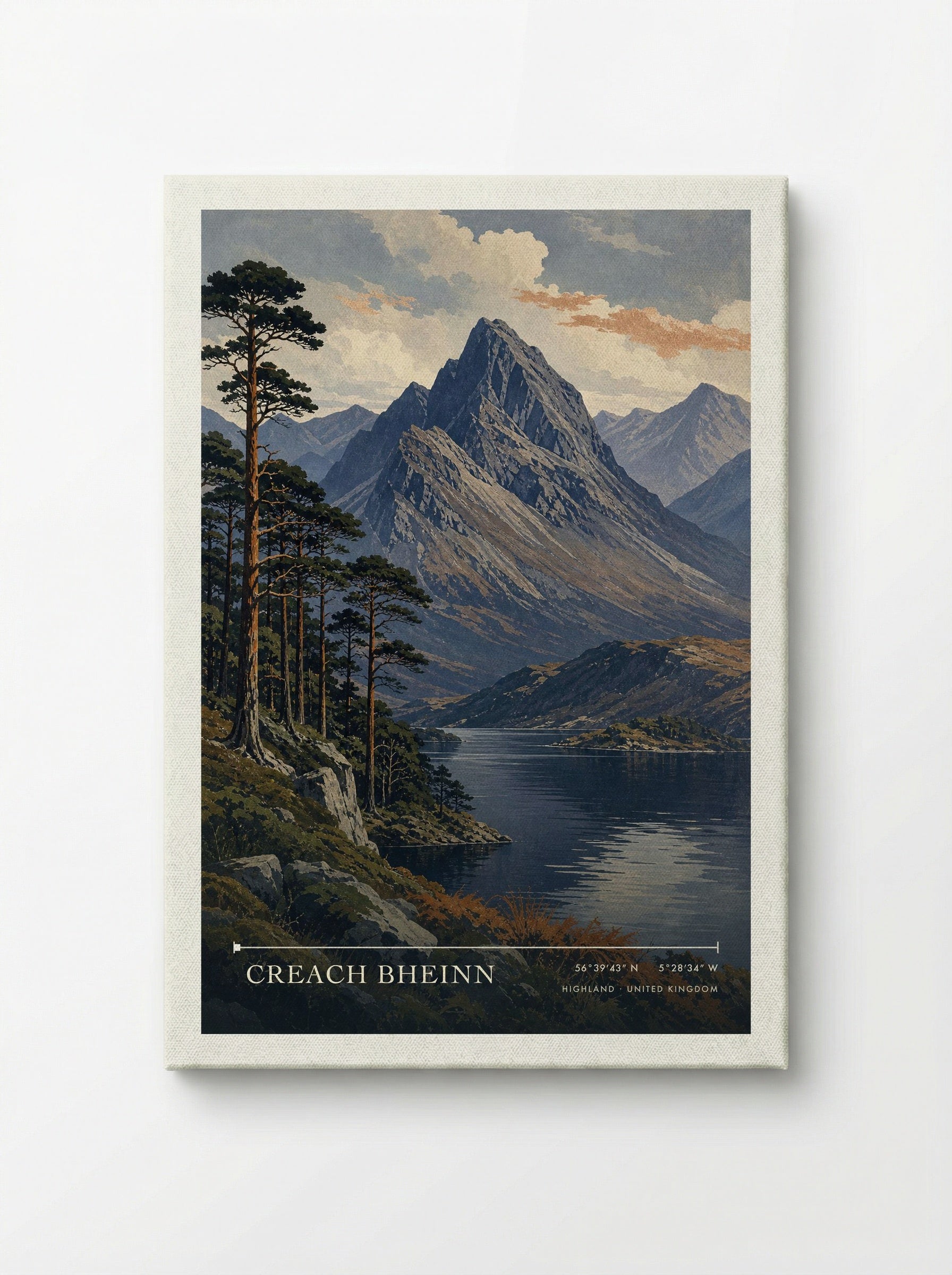 Creach Bheinn Highland United Kingdom Travel Poster - Canvas