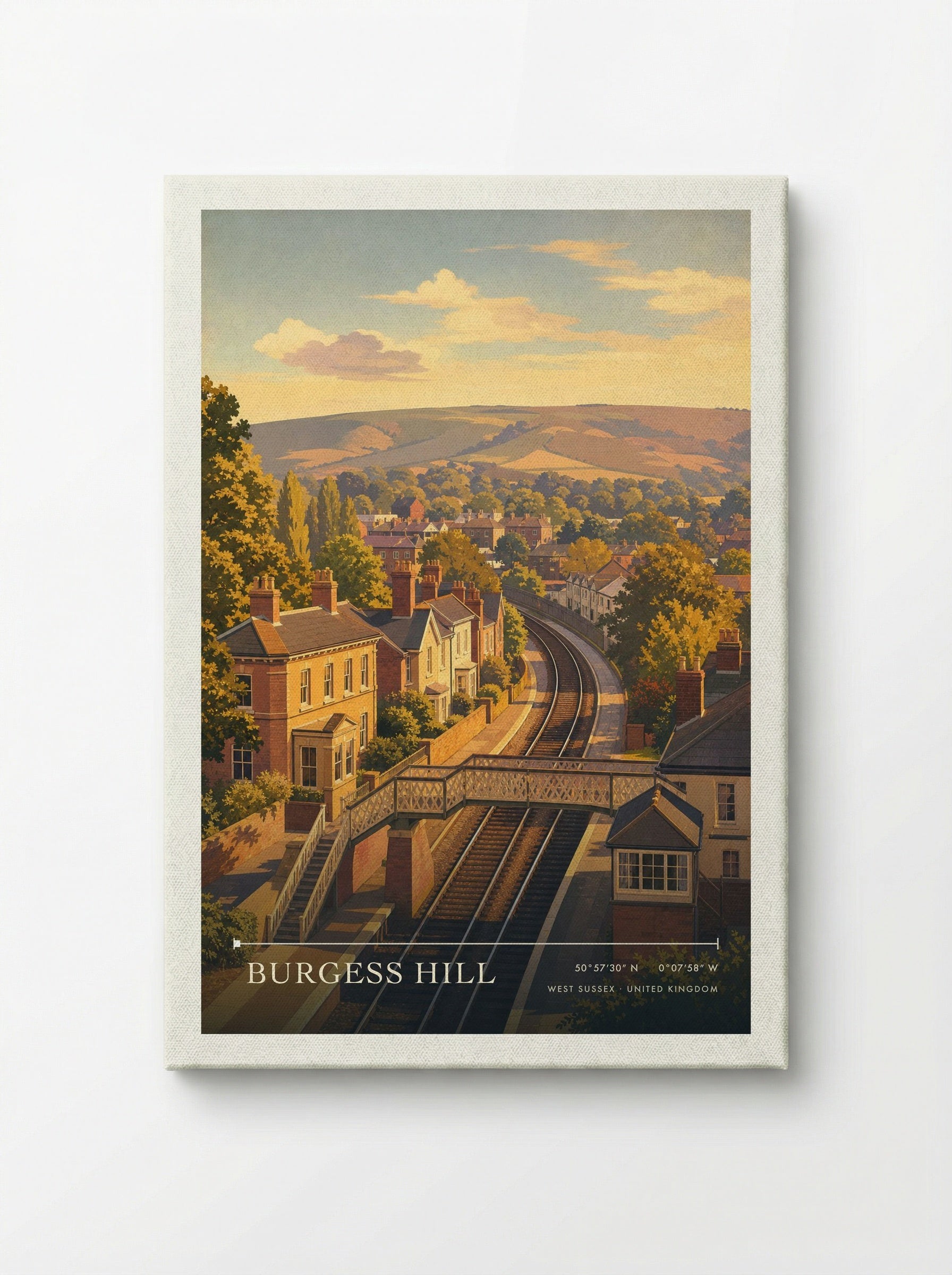 Burgess Hill West Sussex United Kingdom Travel Poster - Canvas