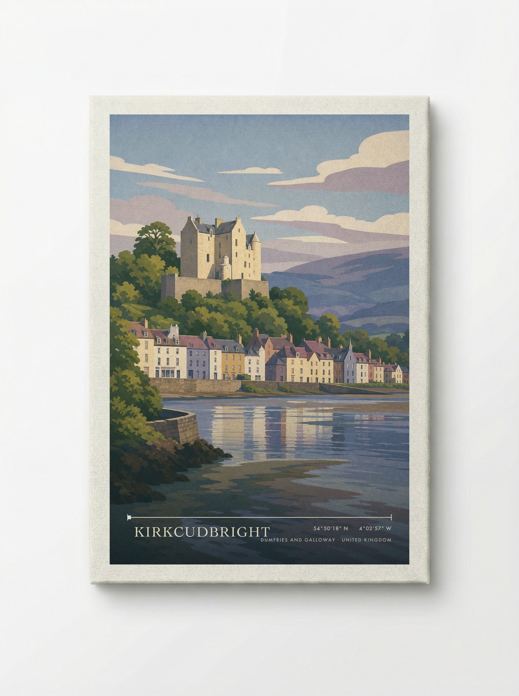 Kirkcudbright Dumfries and Galloway United Kingdom Travel Poster - Canvas