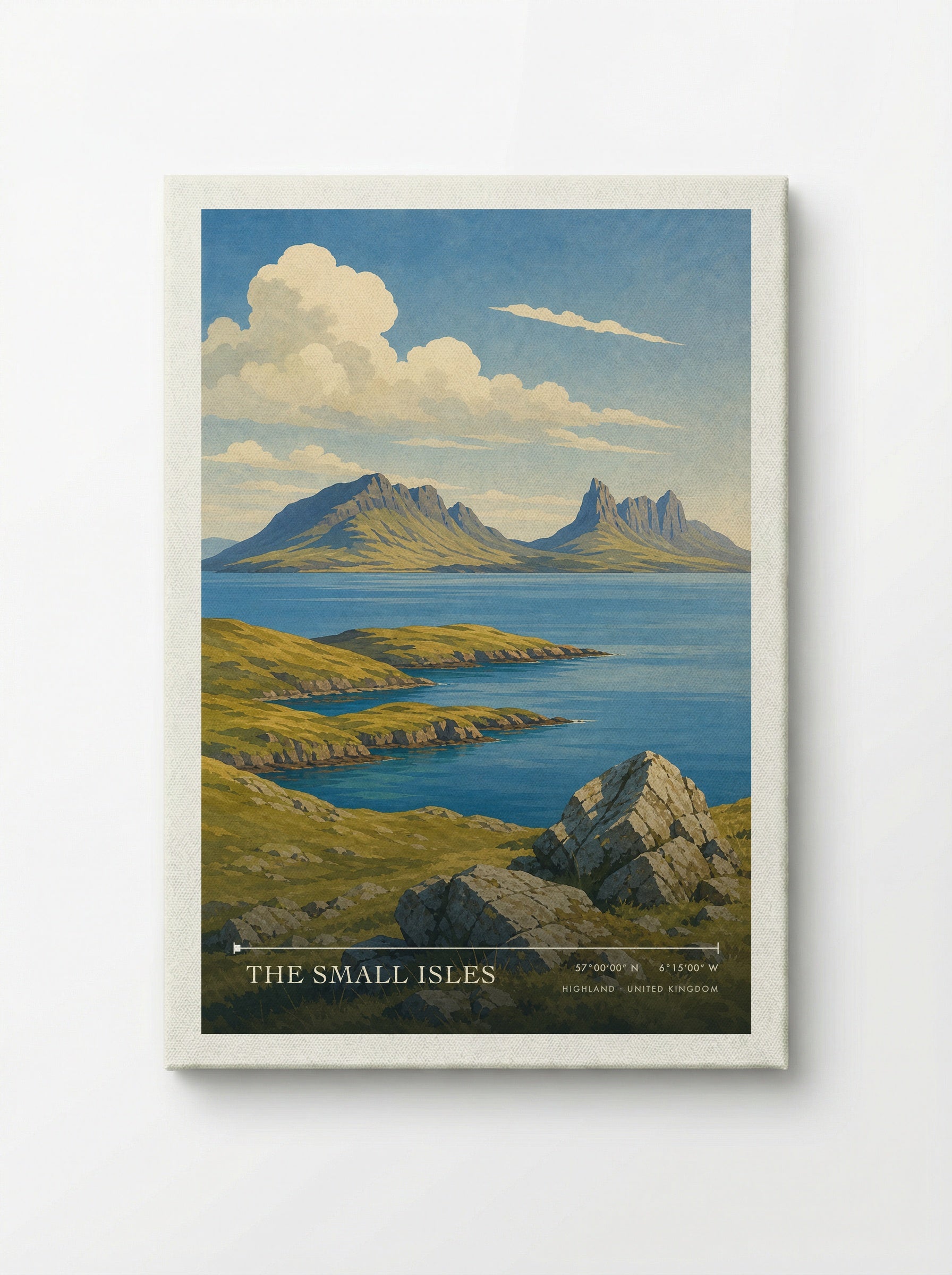 The Small Isles Highland United Kingdom Travel Poster - Canvas
