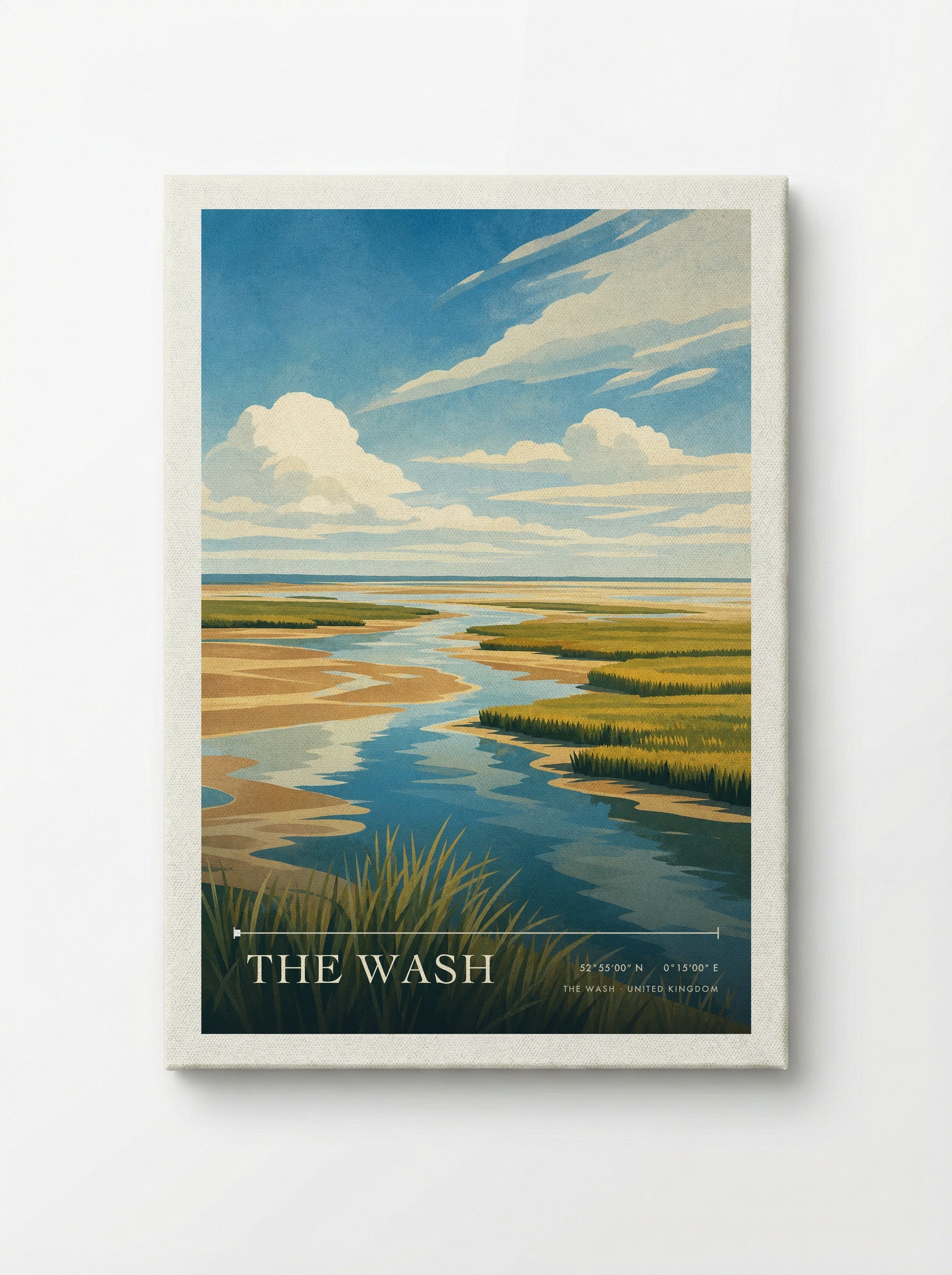 The Wash United Kingdom Travel Poster - Canvas