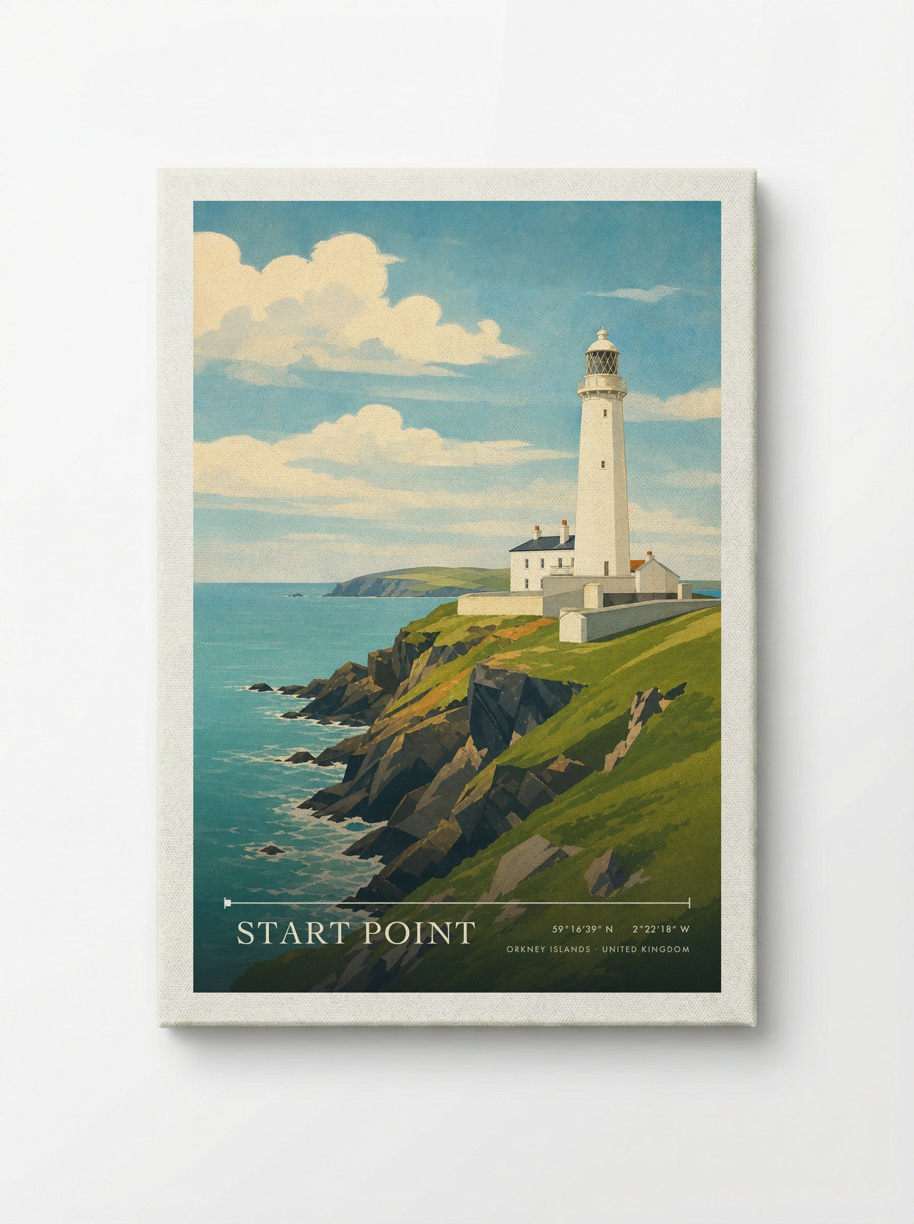 Start Point Orkney Islands United Kingdom Travel Poster - Canvas