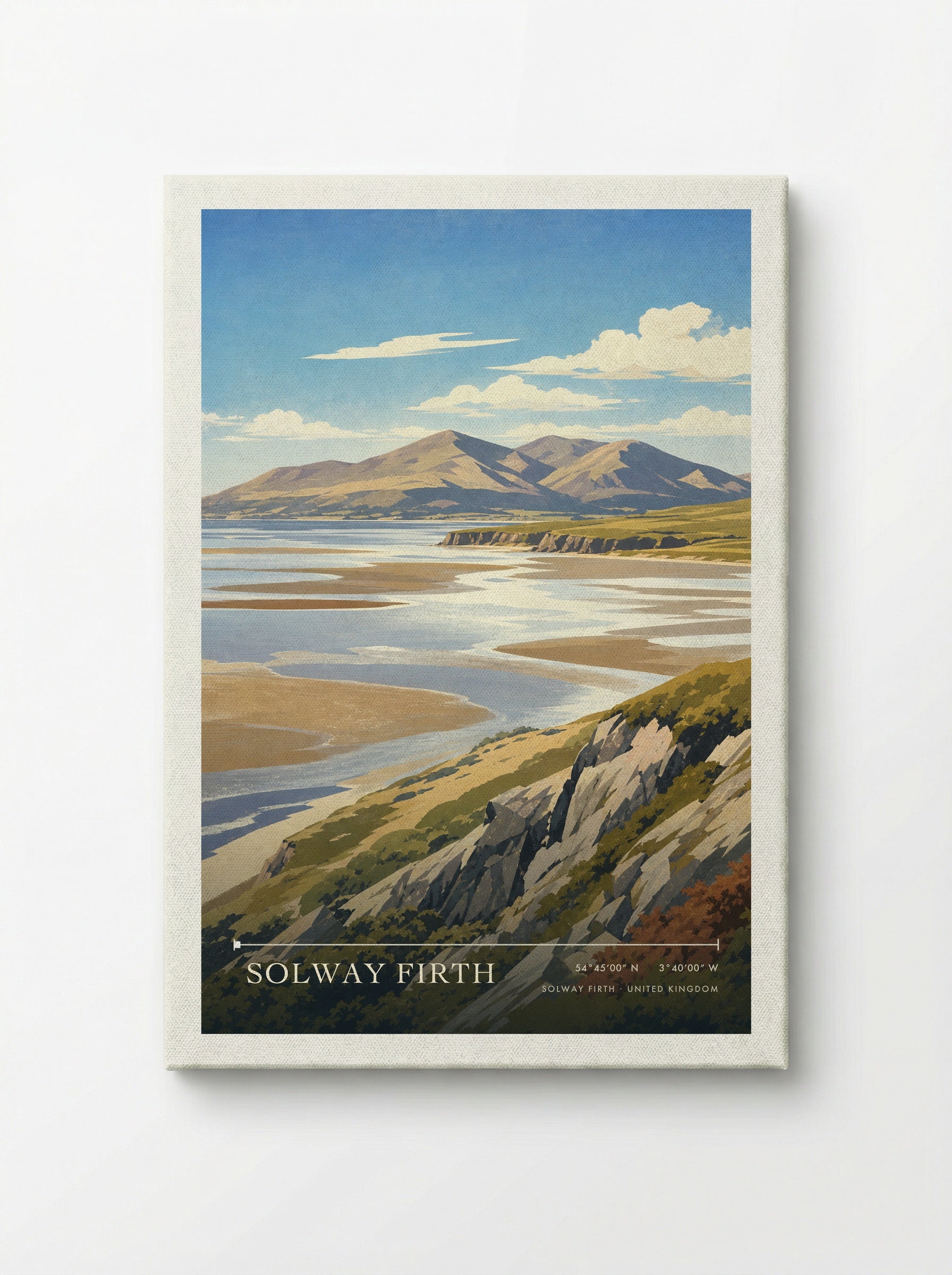Solway Firth United Kingdom Travel Poster - Canvas