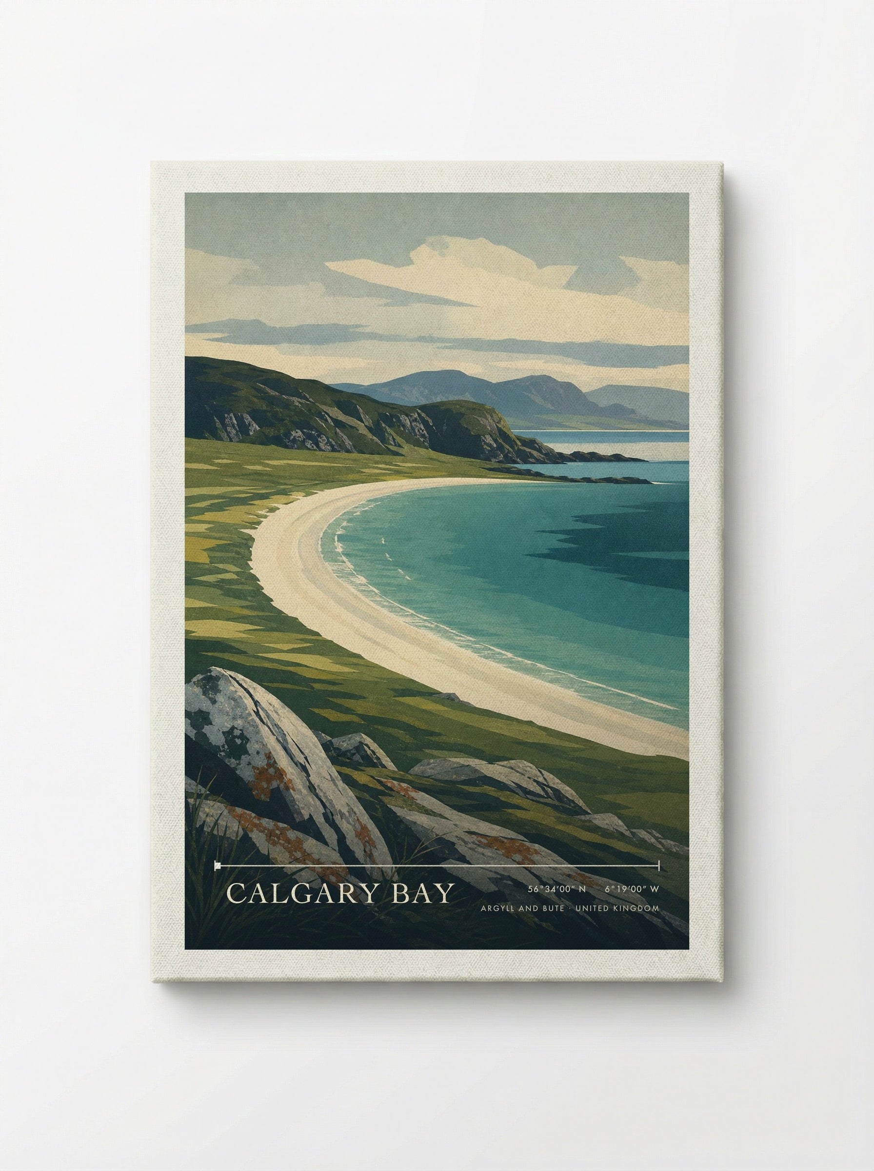 Calgary Bay Argyll and Bute United Kingdom Travel Poster - Canvas