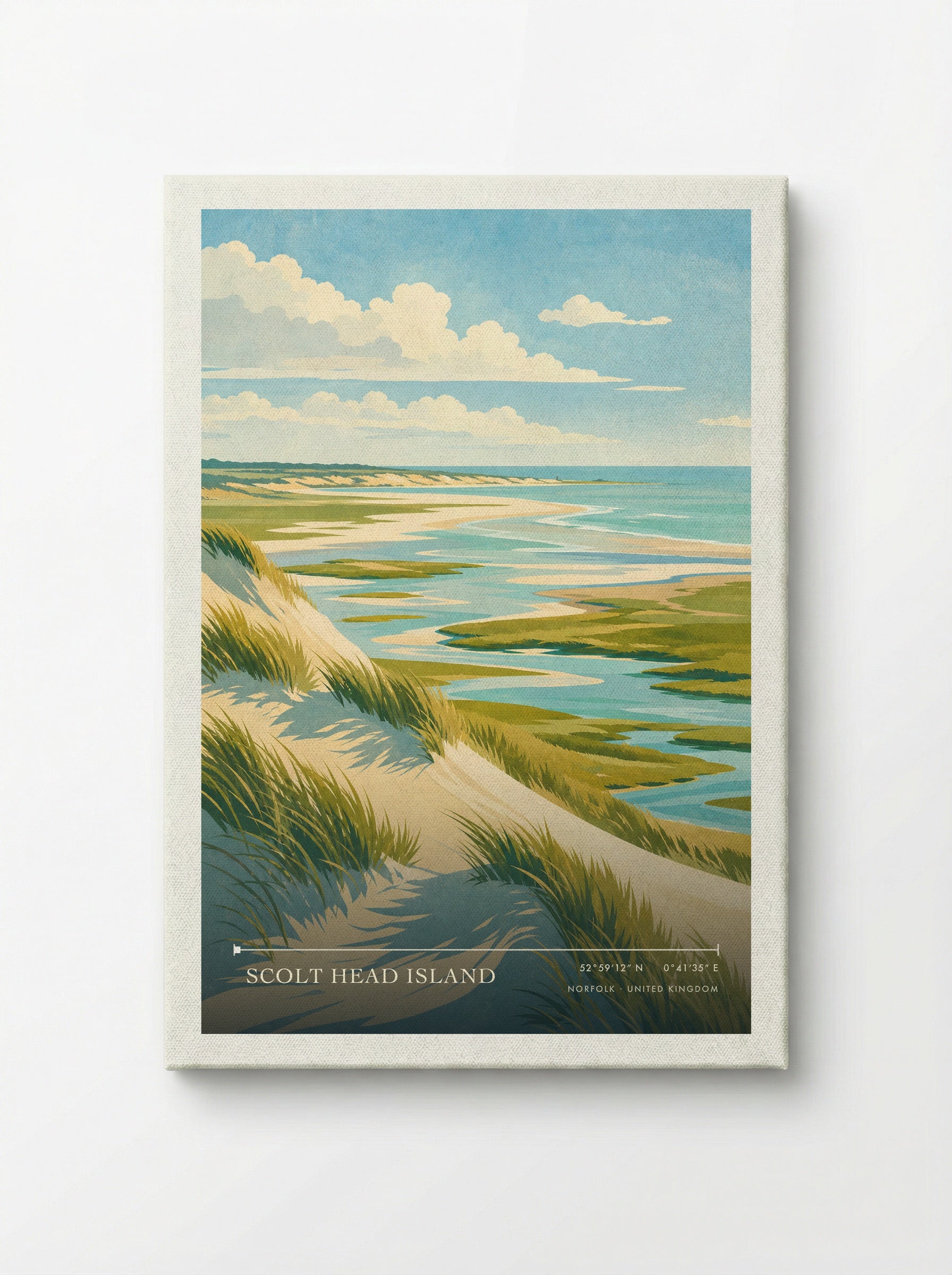 Scolt Head Island Norfolk United Kingdom Travel Poster - Canvas