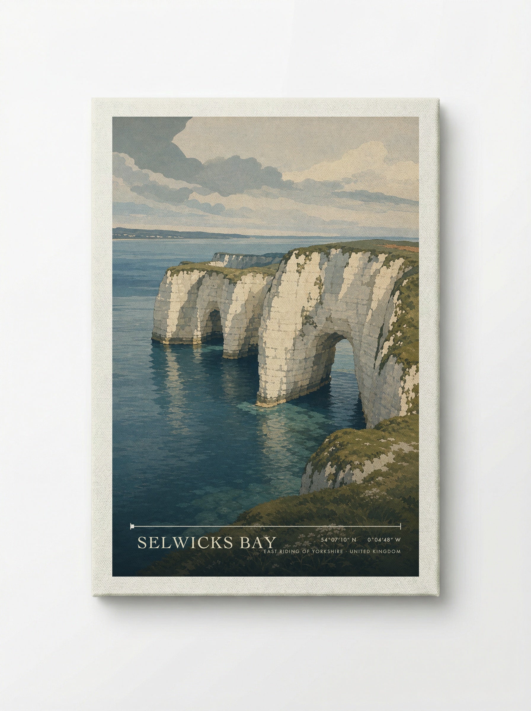 Selwicks Bay East Riding of Yorkshire United Kingdom Travel Poster - Canvas