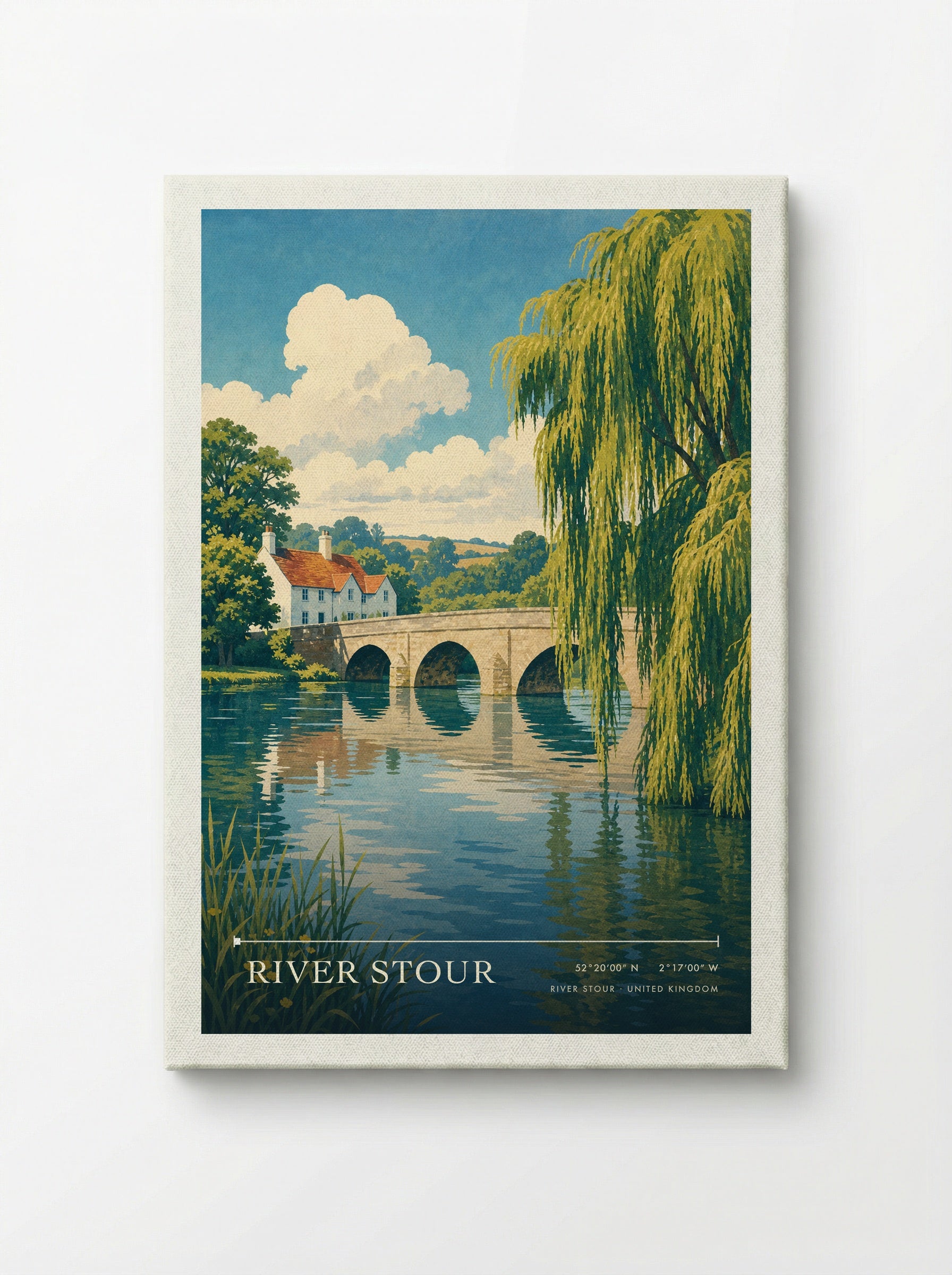 River Stour United Kingdom Travel Poster - Canvas