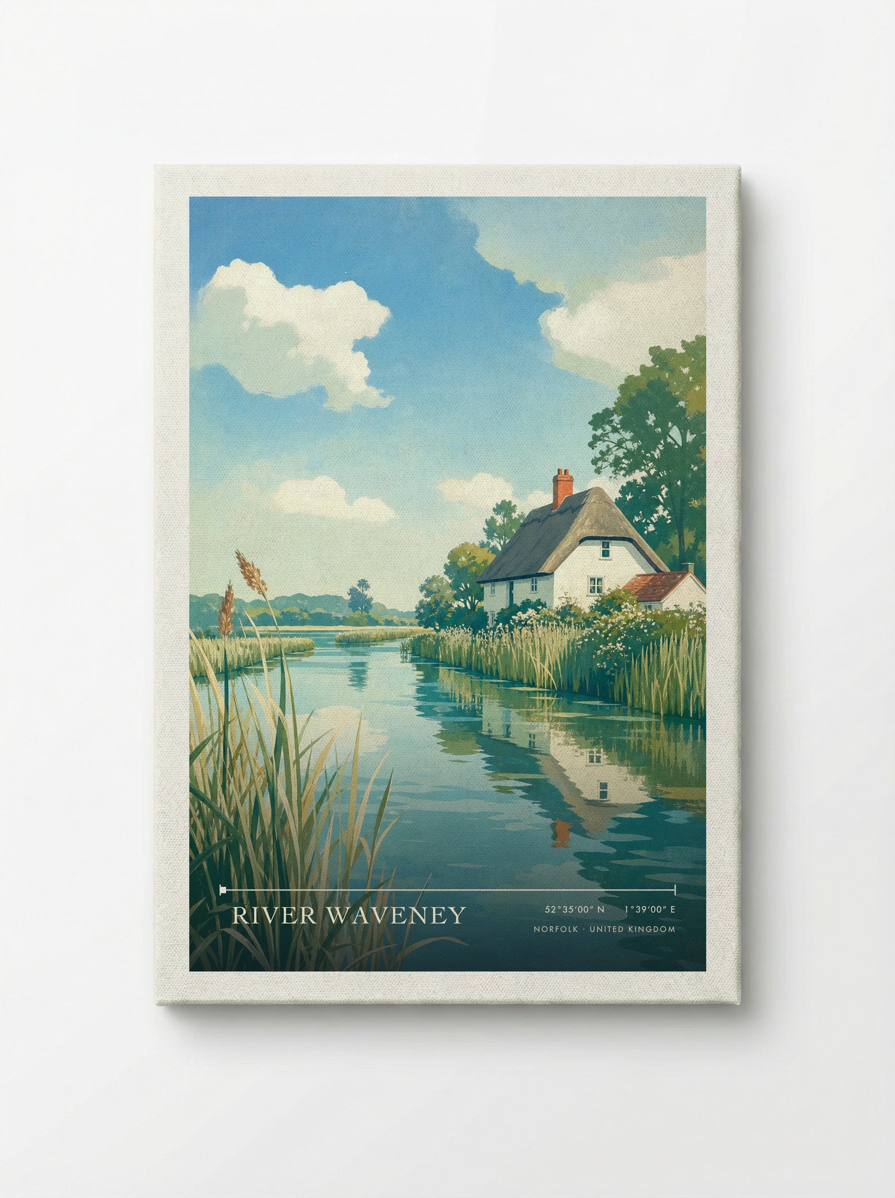 River Waveney Norfolk United Kingdom Travel Poster - Canvas