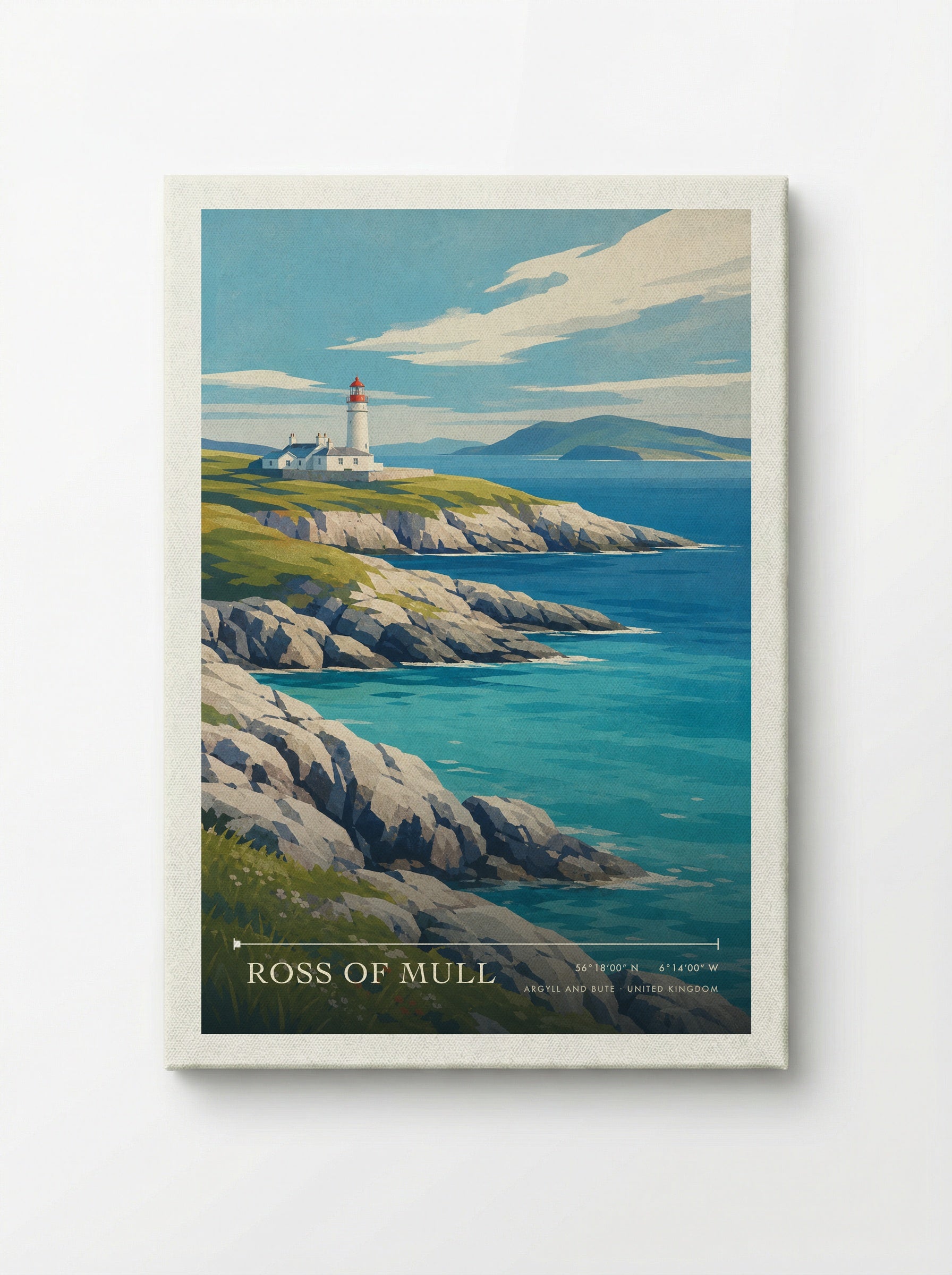 Ross of Mull Argyll and Bute United Kingdom Travel Poster - Canvas
