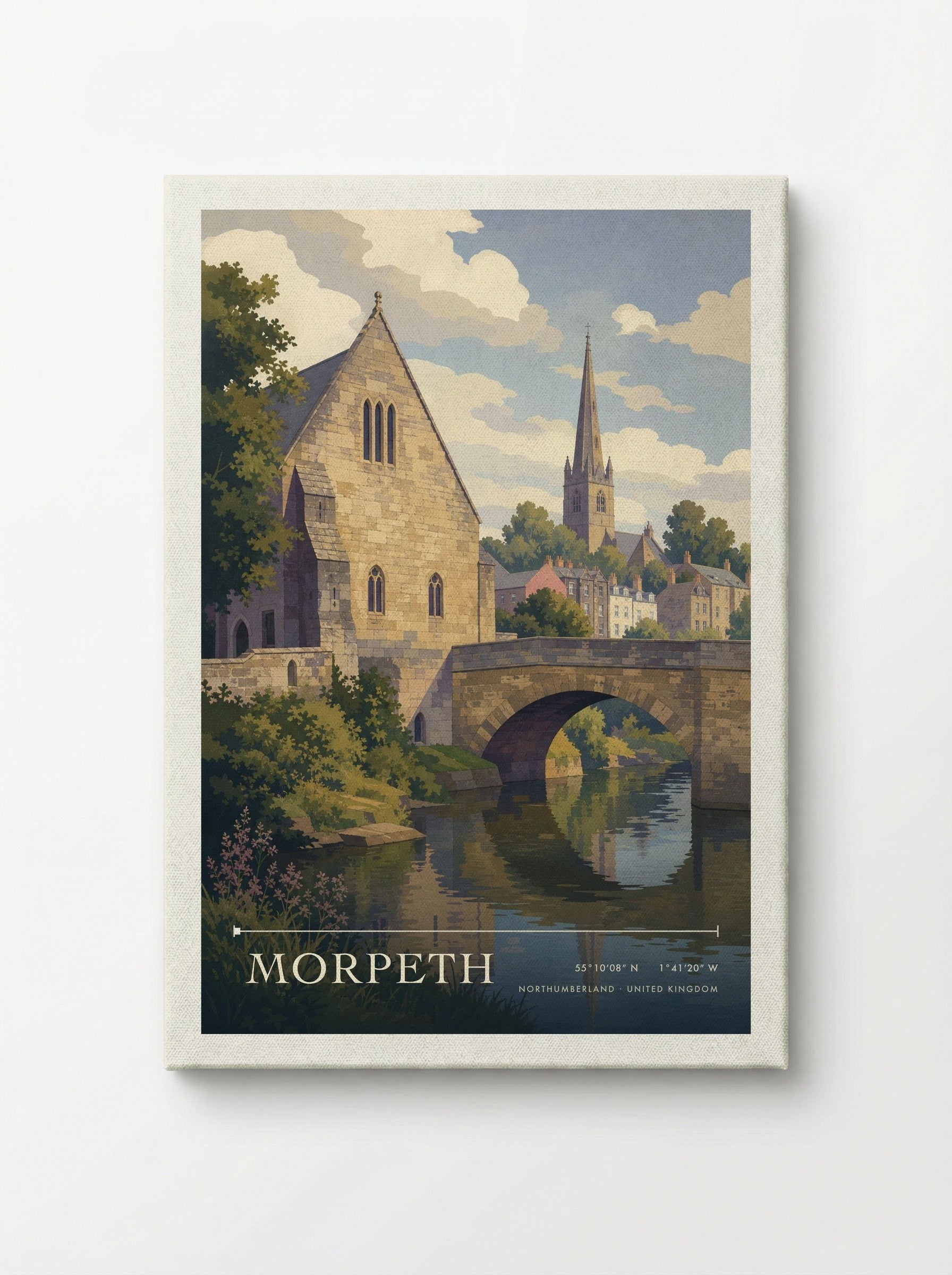 Morpeth Northumberland United Kingdom Travel Poster - Canvas