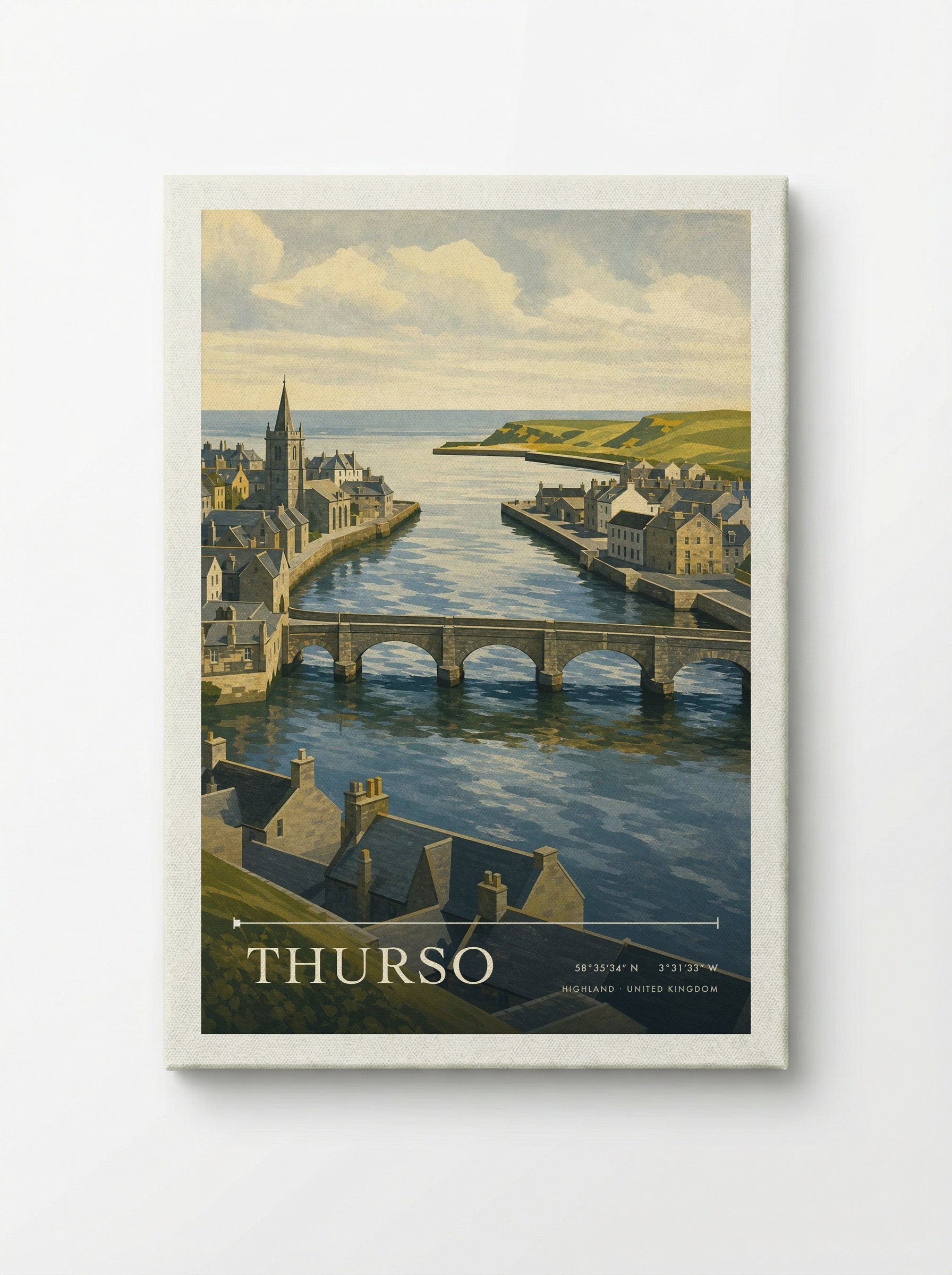 Thurso Highland United Kingdom Travel Poster - Canvas