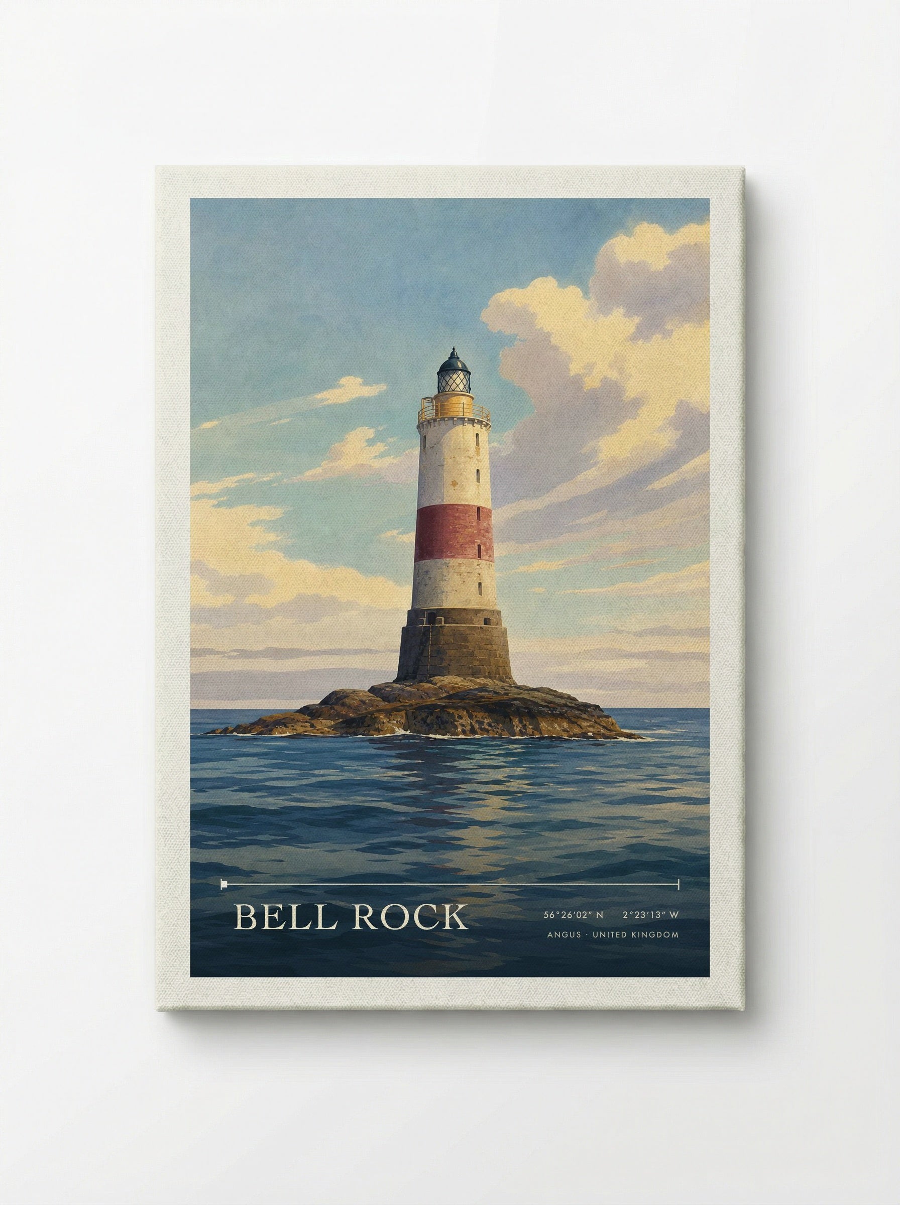 Bell Rock Angus United Kingdom Travel Poster - Canvas