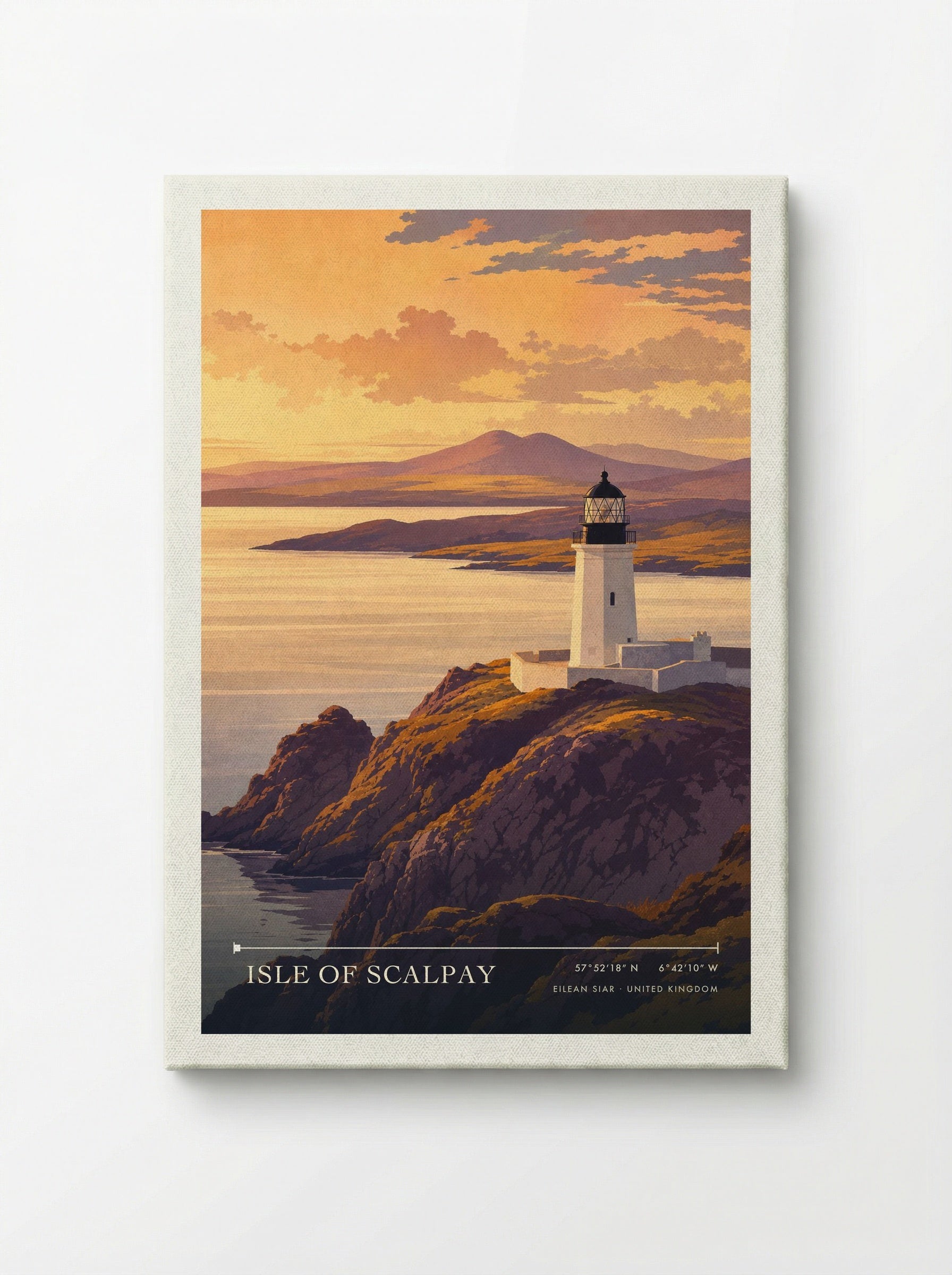 Isle of Scalpay Eilean Siar United Kingdom Travel Poster - Canvas