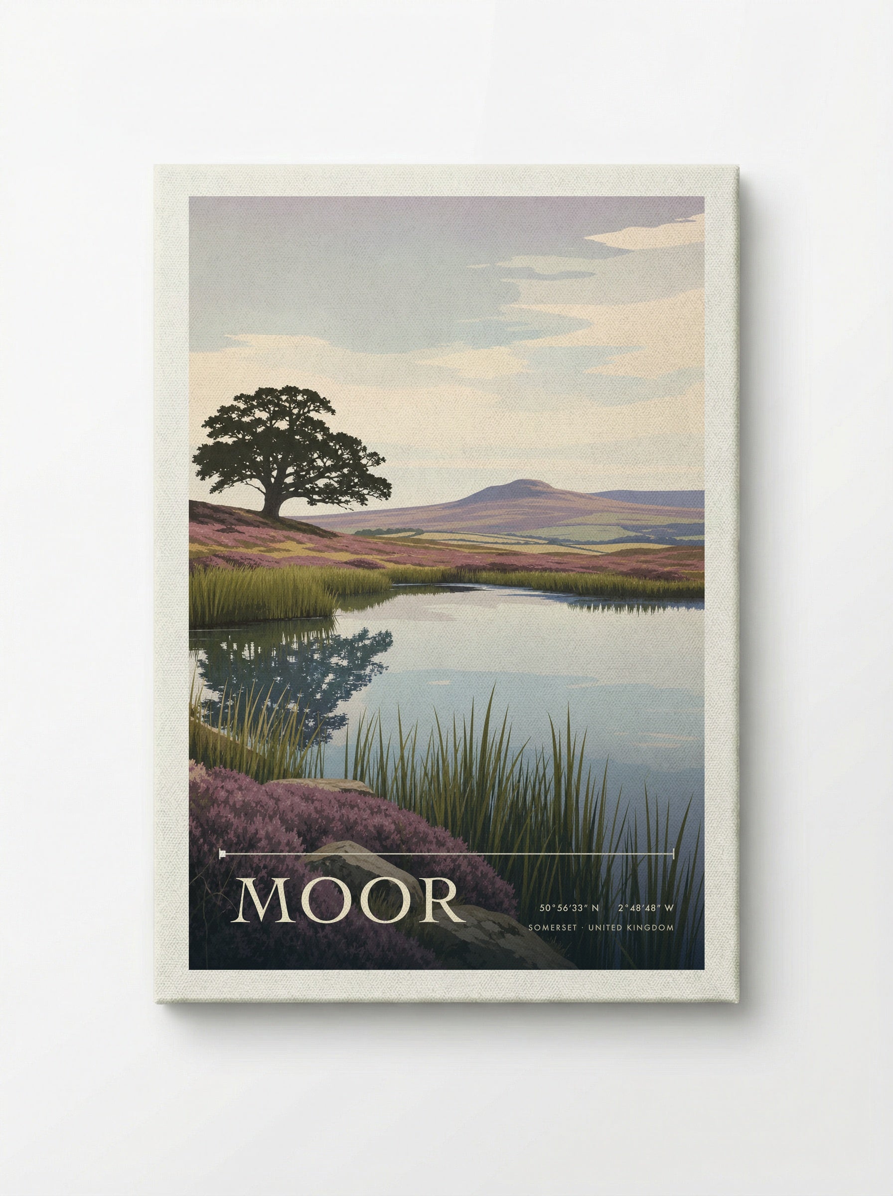 Moor Somerset United Kingdom Travel Poster - Canvas