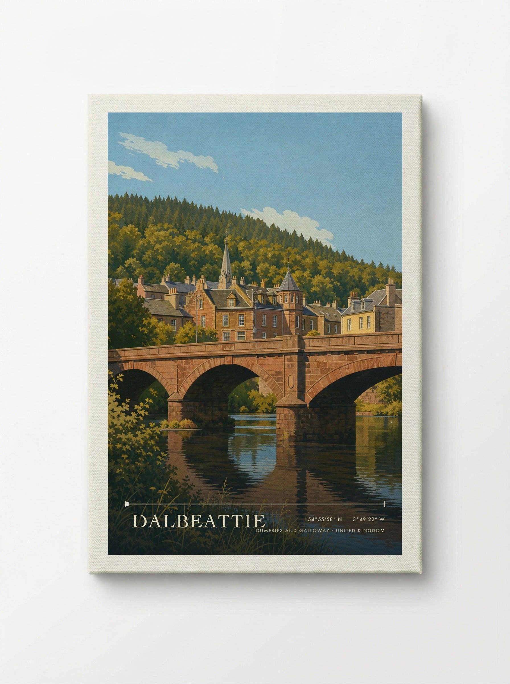 Dalbeattie Dumfries and Galloway United Kingdom Travel Poster - Canvas