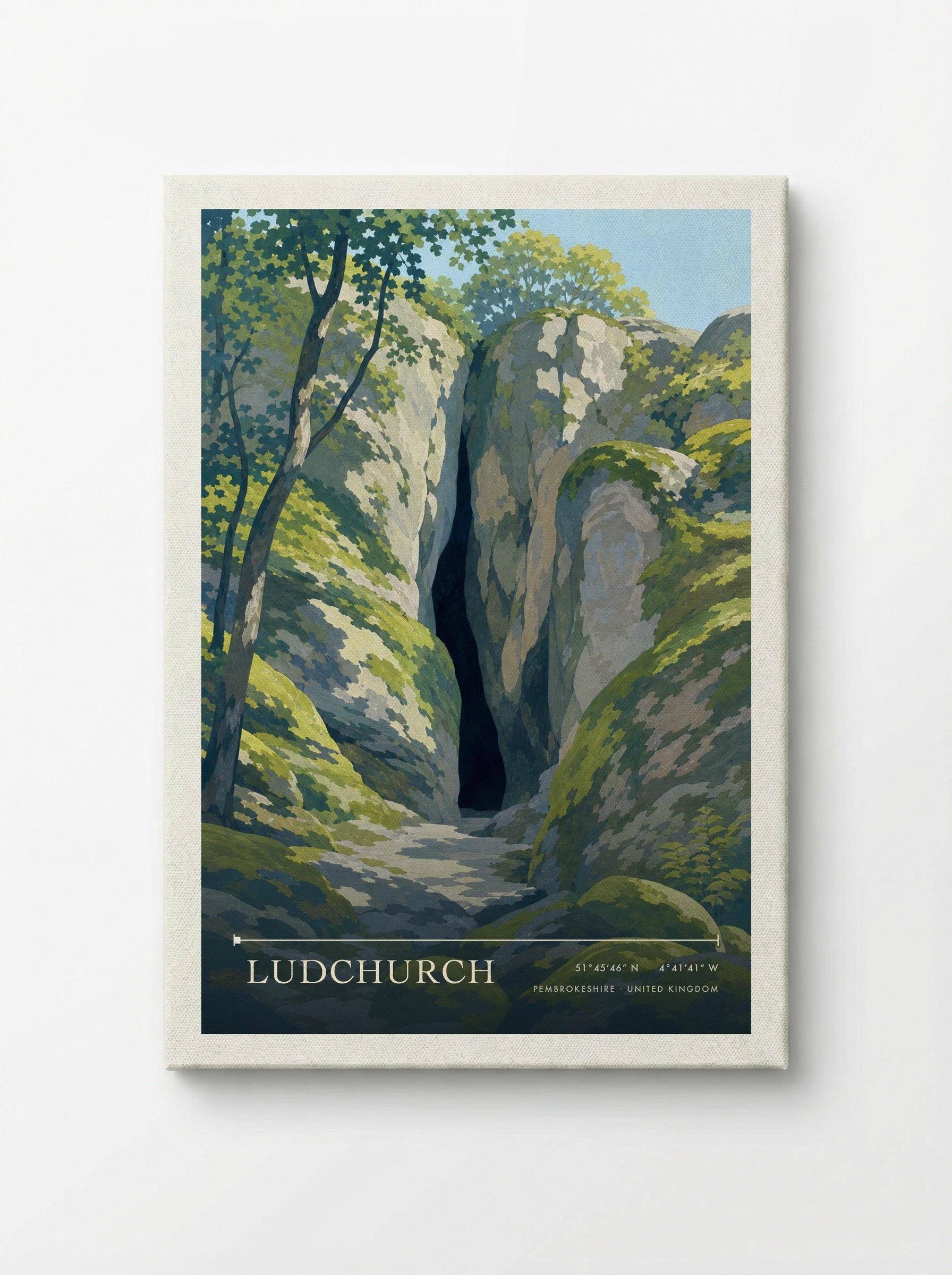 Ludchurch Pembrokeshire United Kingdom Travel Poster - Canvas
