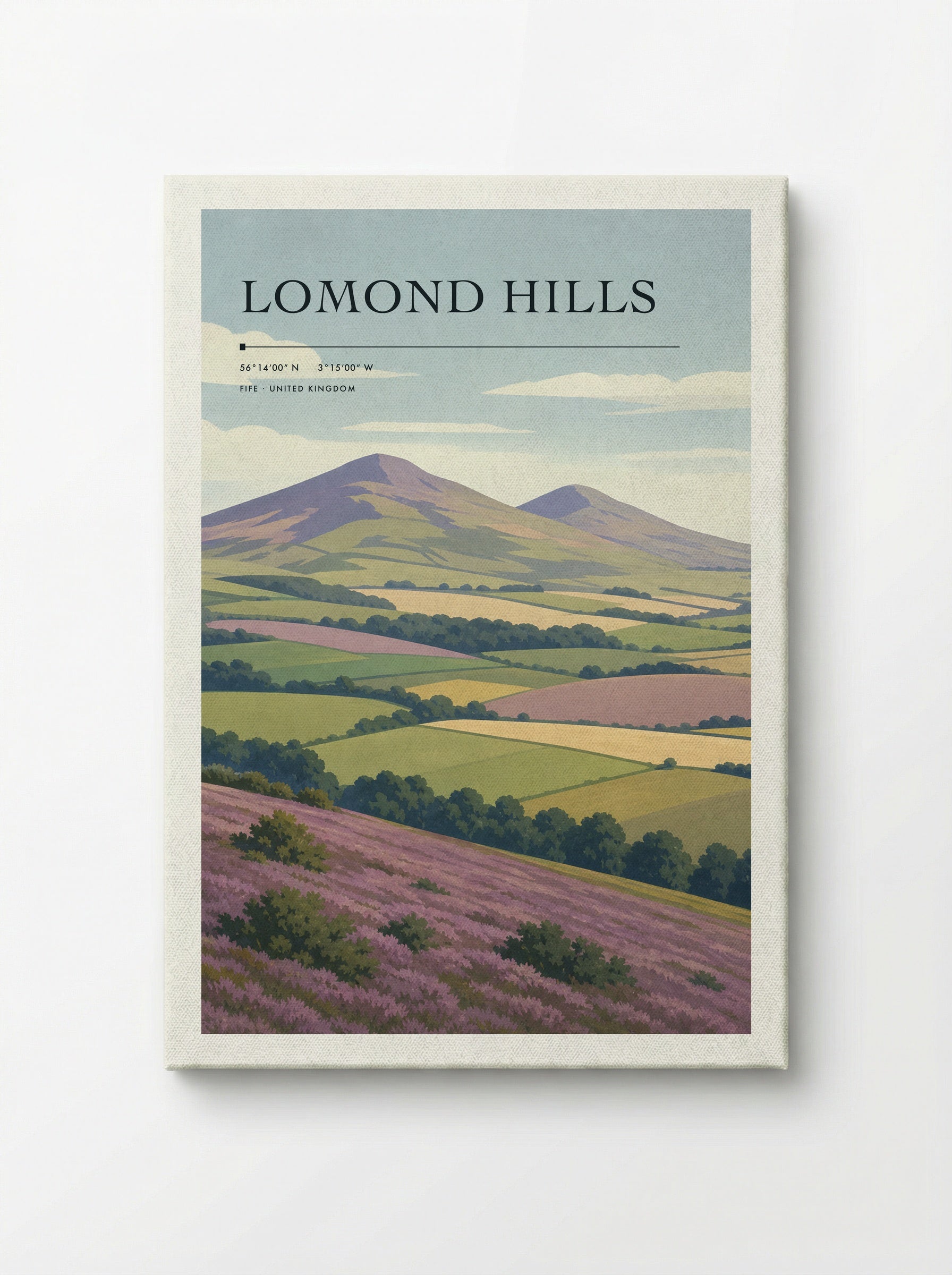 Lomond Hills Fife United Kingdom Travel Poster - Canvas
