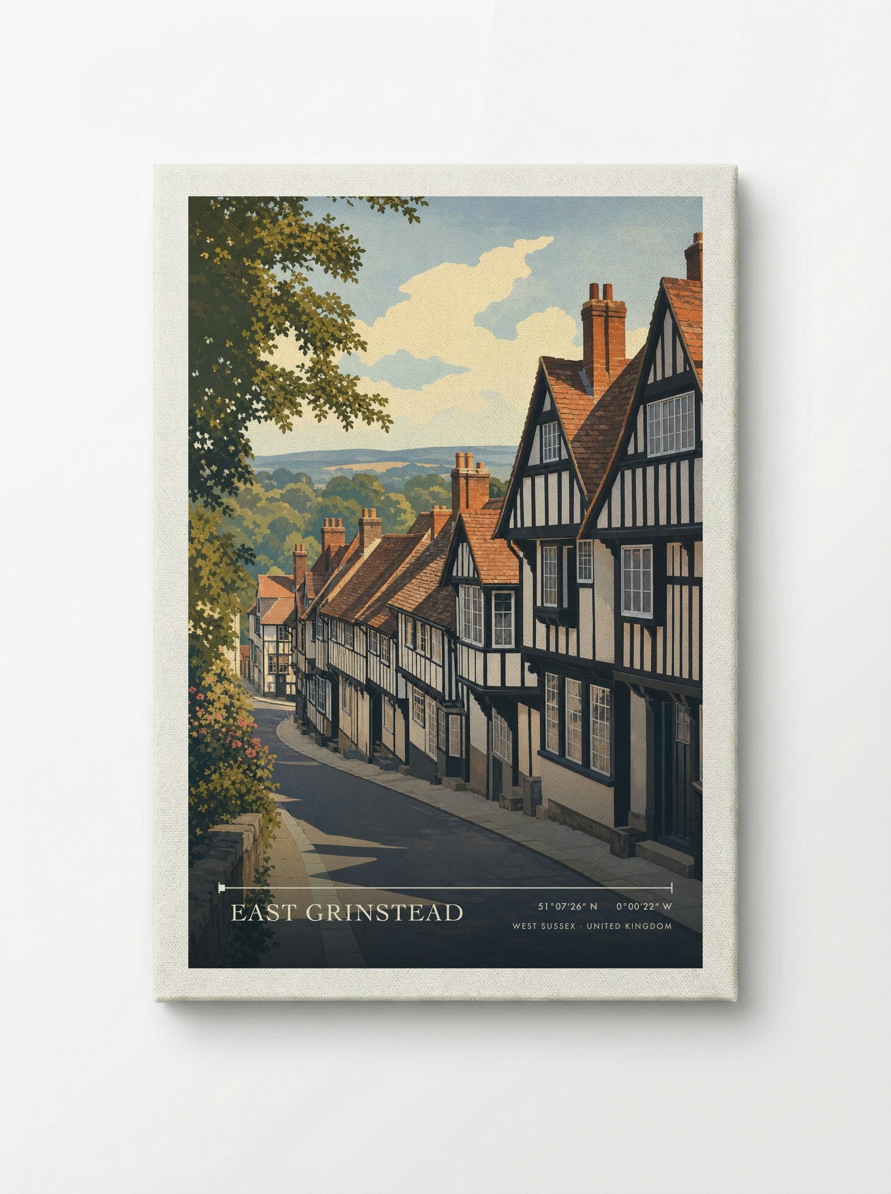 East Grinstead West Sussex United Kingdom Travel Poster - Canvas