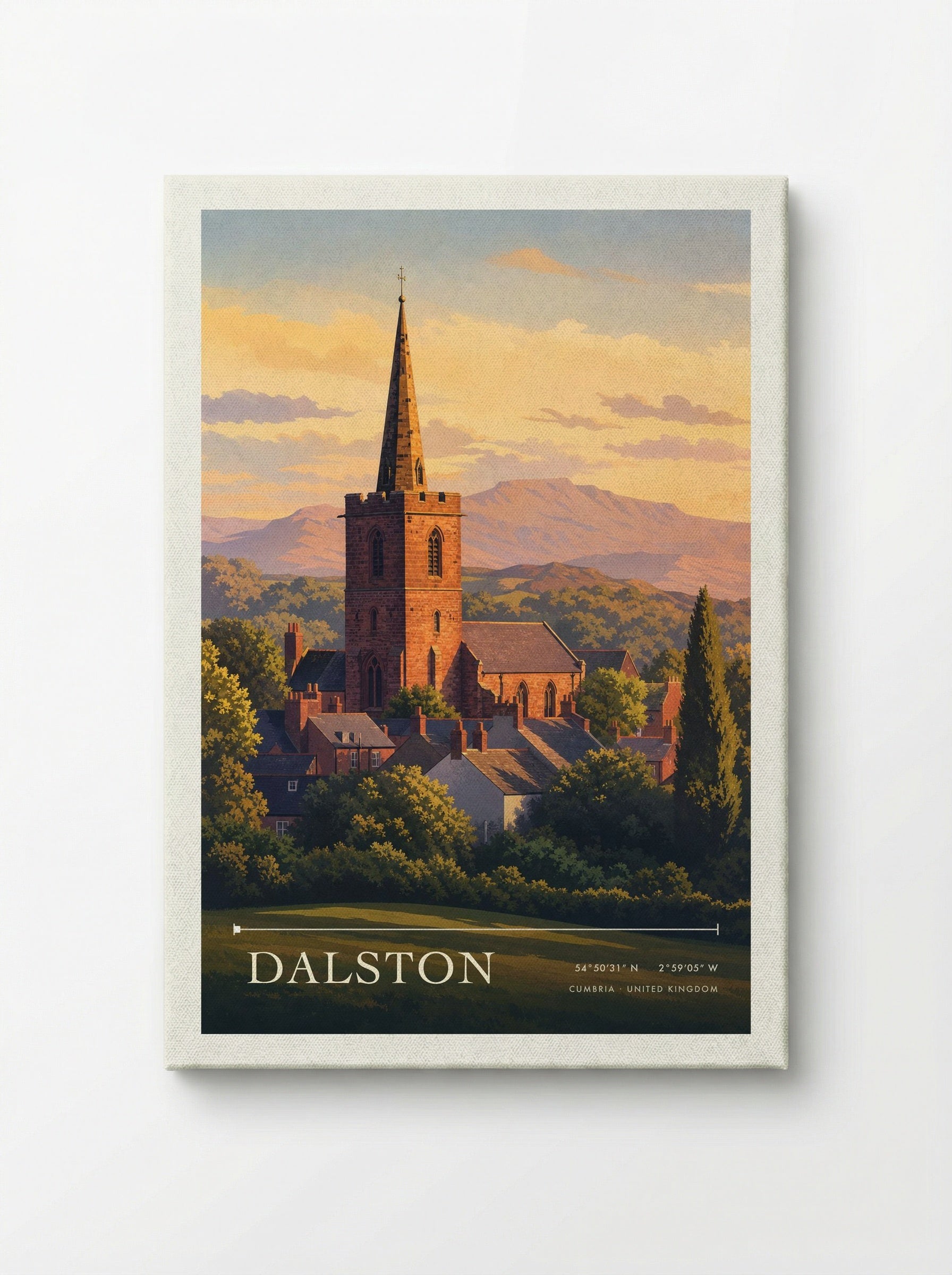 Dalston Cumbria United Kingdom Travel Poster - Canvas