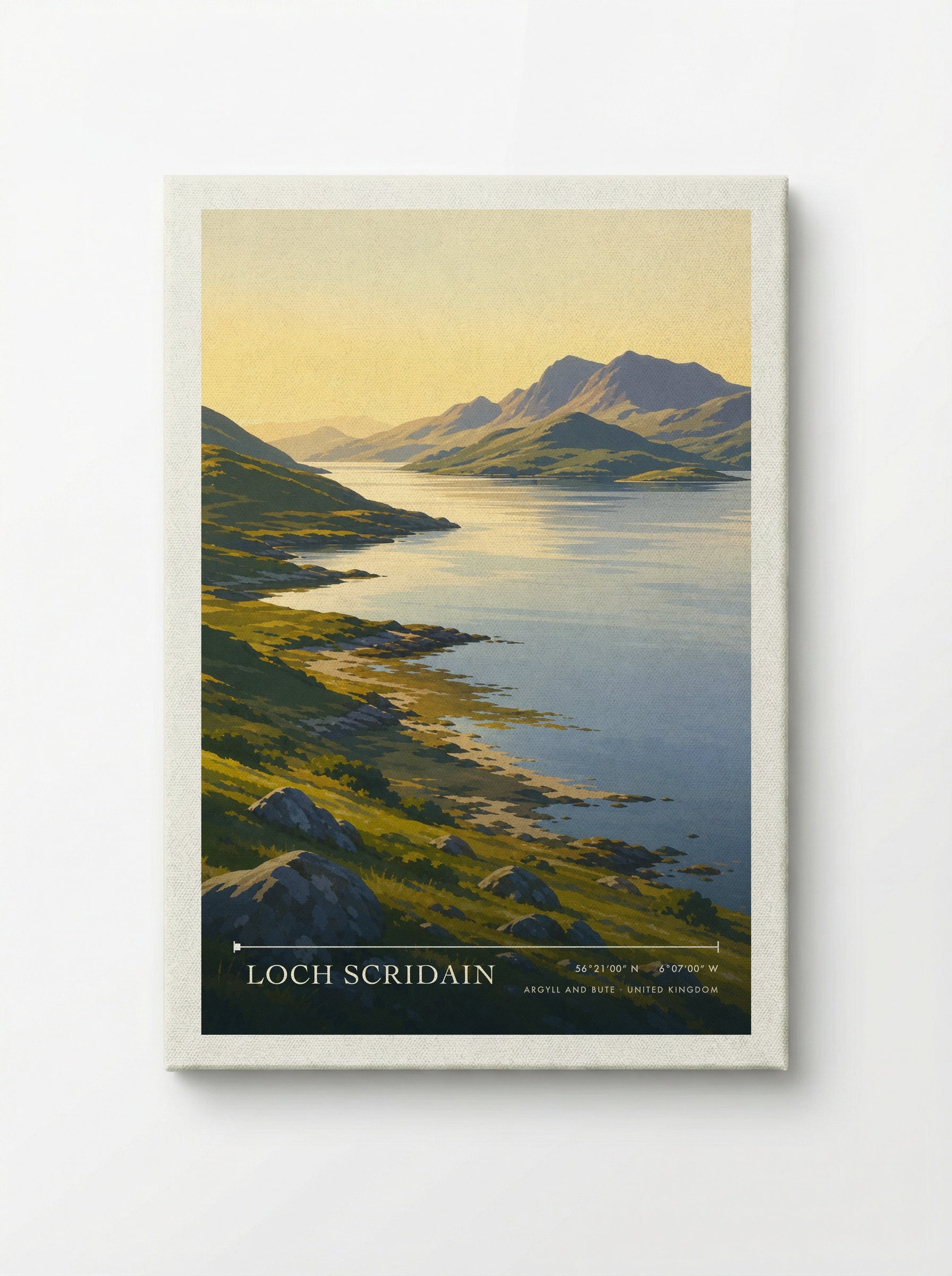 Loch Scridain Argyll and Bute United Kingdom Travel Poster - Canvas