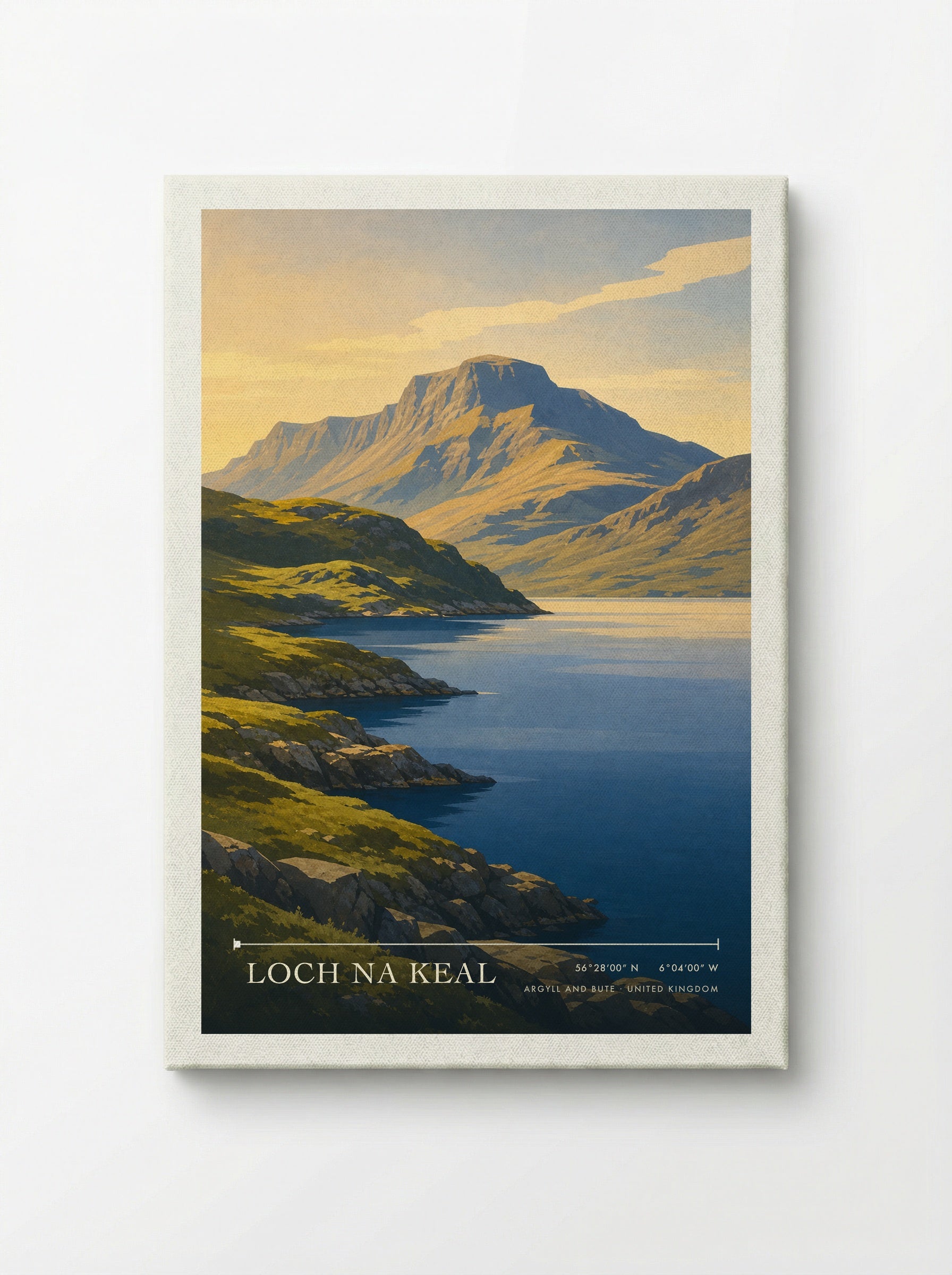 Loch na Keal Argyll and Bute United Kingdom Travel Poster - Canvas