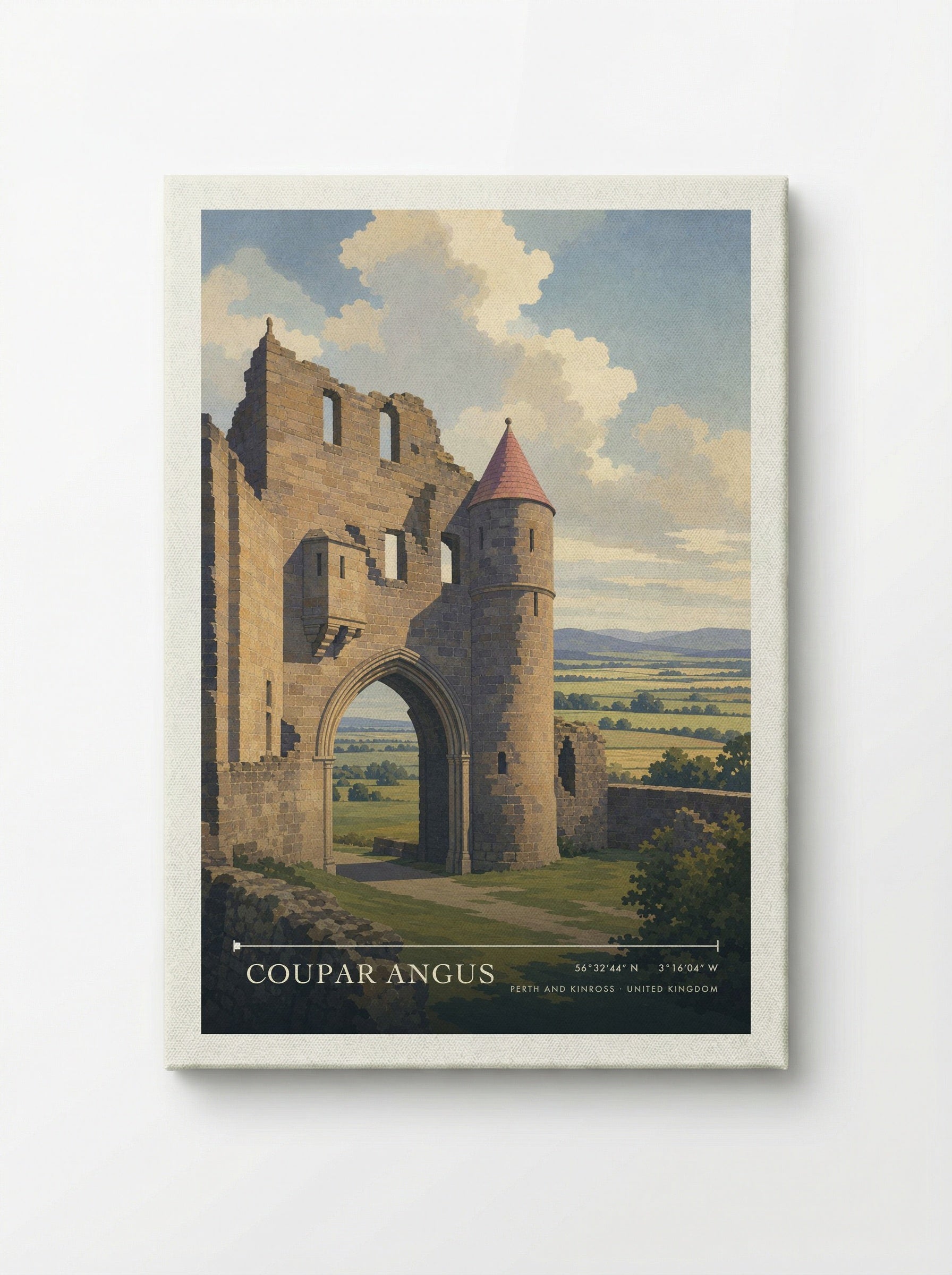 Coupar Angus Perth and Kinross United Kingdom Travel Poster - Canvas