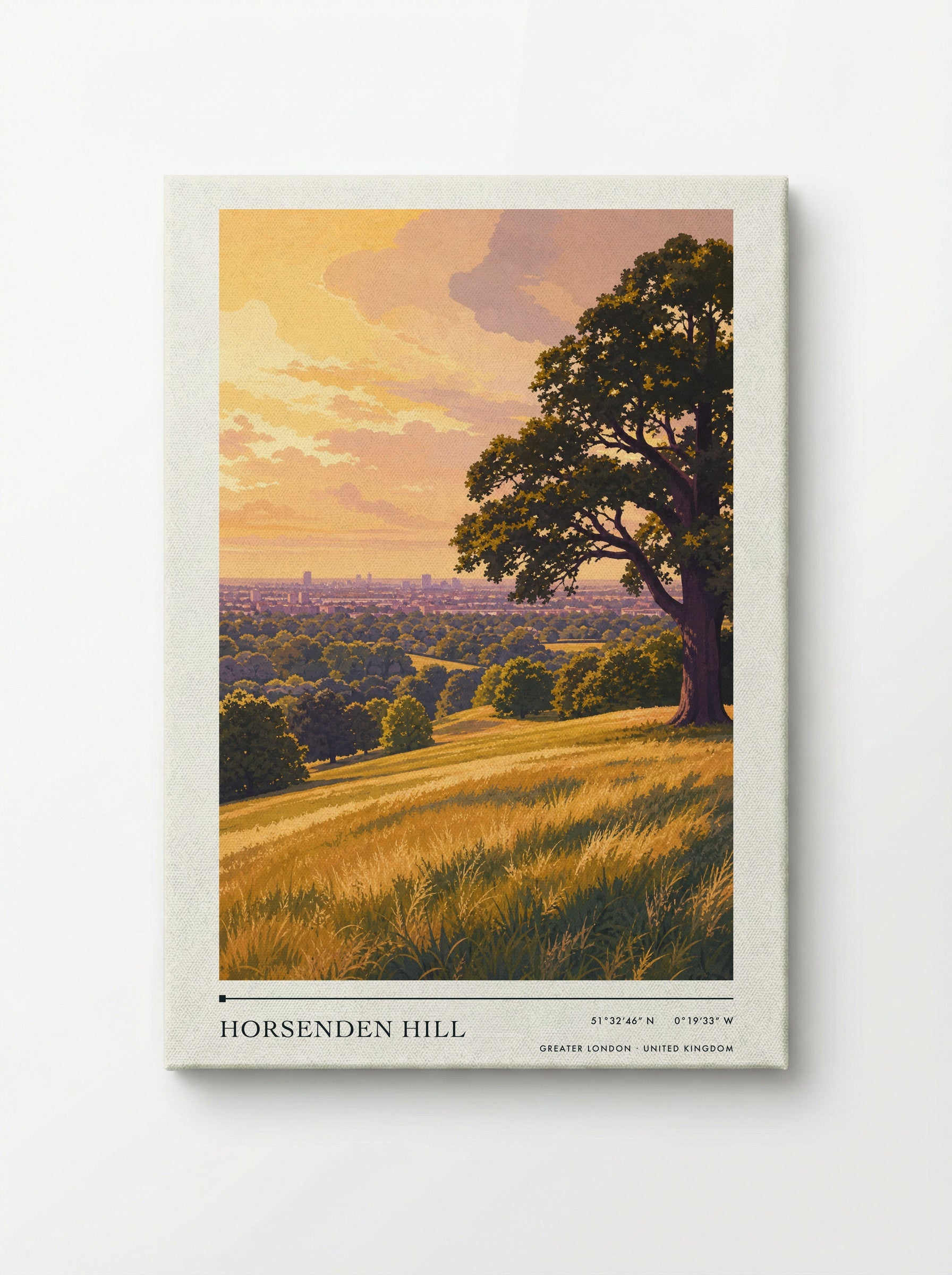 Horsenden Hill Greater London United Kingdom Travel Poster - Canvas