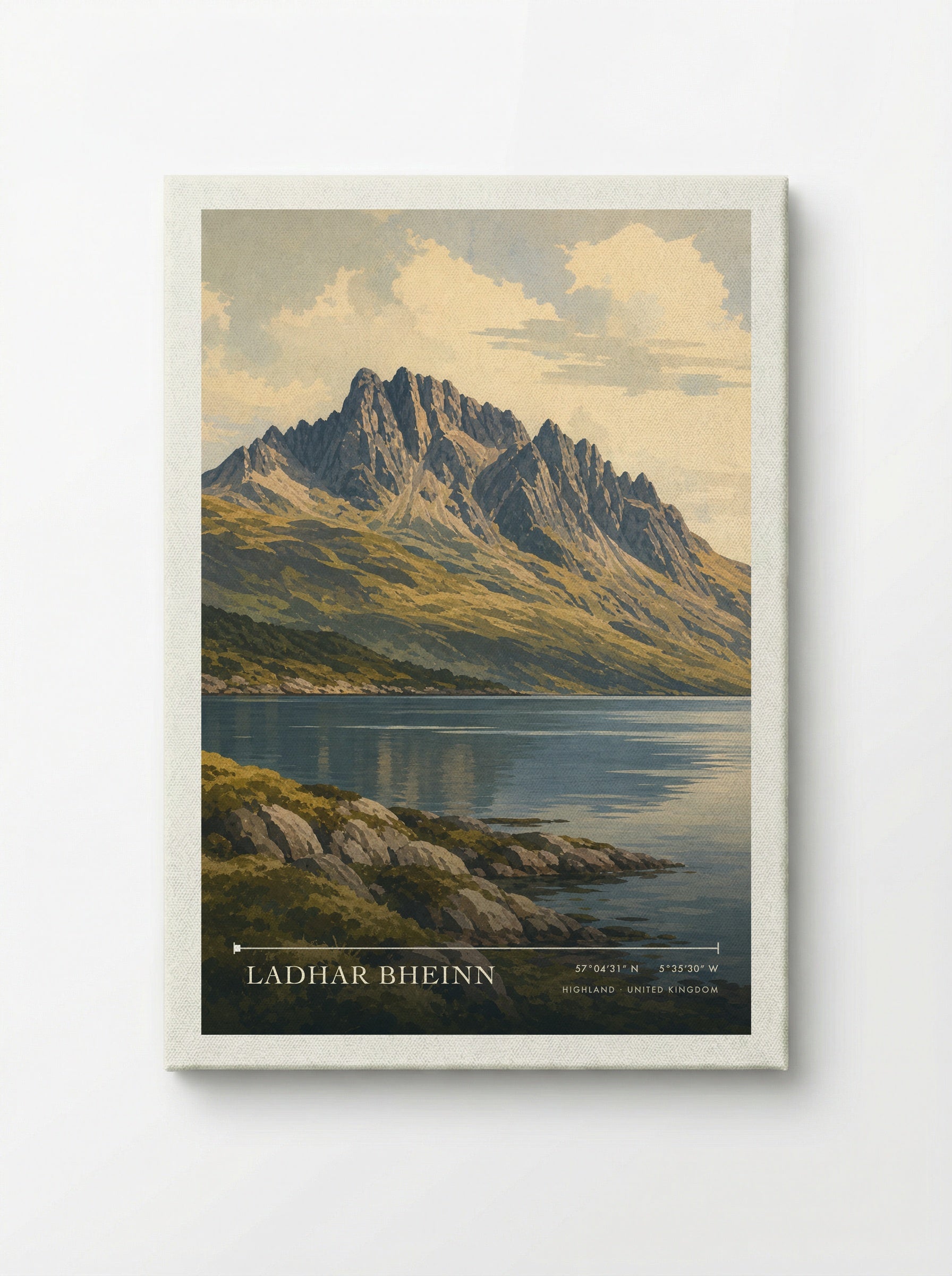 Ladhar Bheinn Highland United Kingdom Travel Poster - Canvas