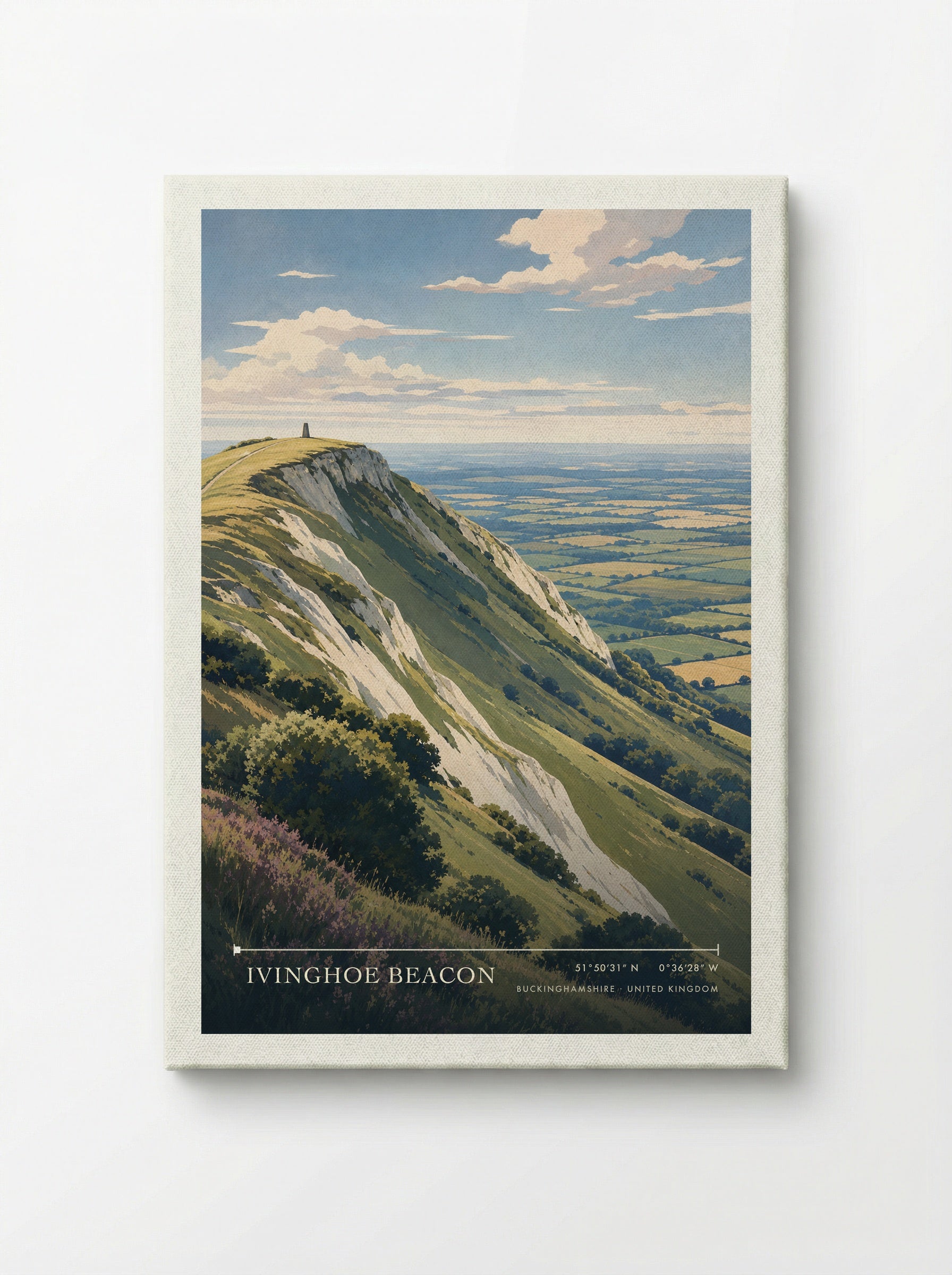 Ivinghoe Beacon Buckinghamshire United Kingdom Travel Poster - Canvas