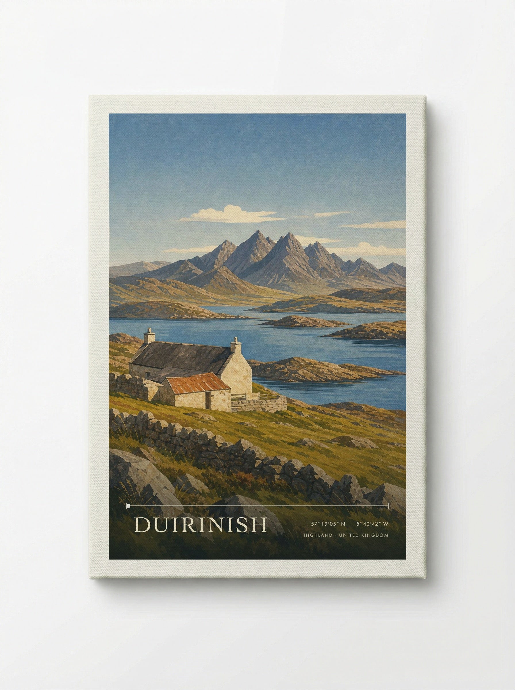 Duirinish Highland United Kingdom Travel Poster - Canvas