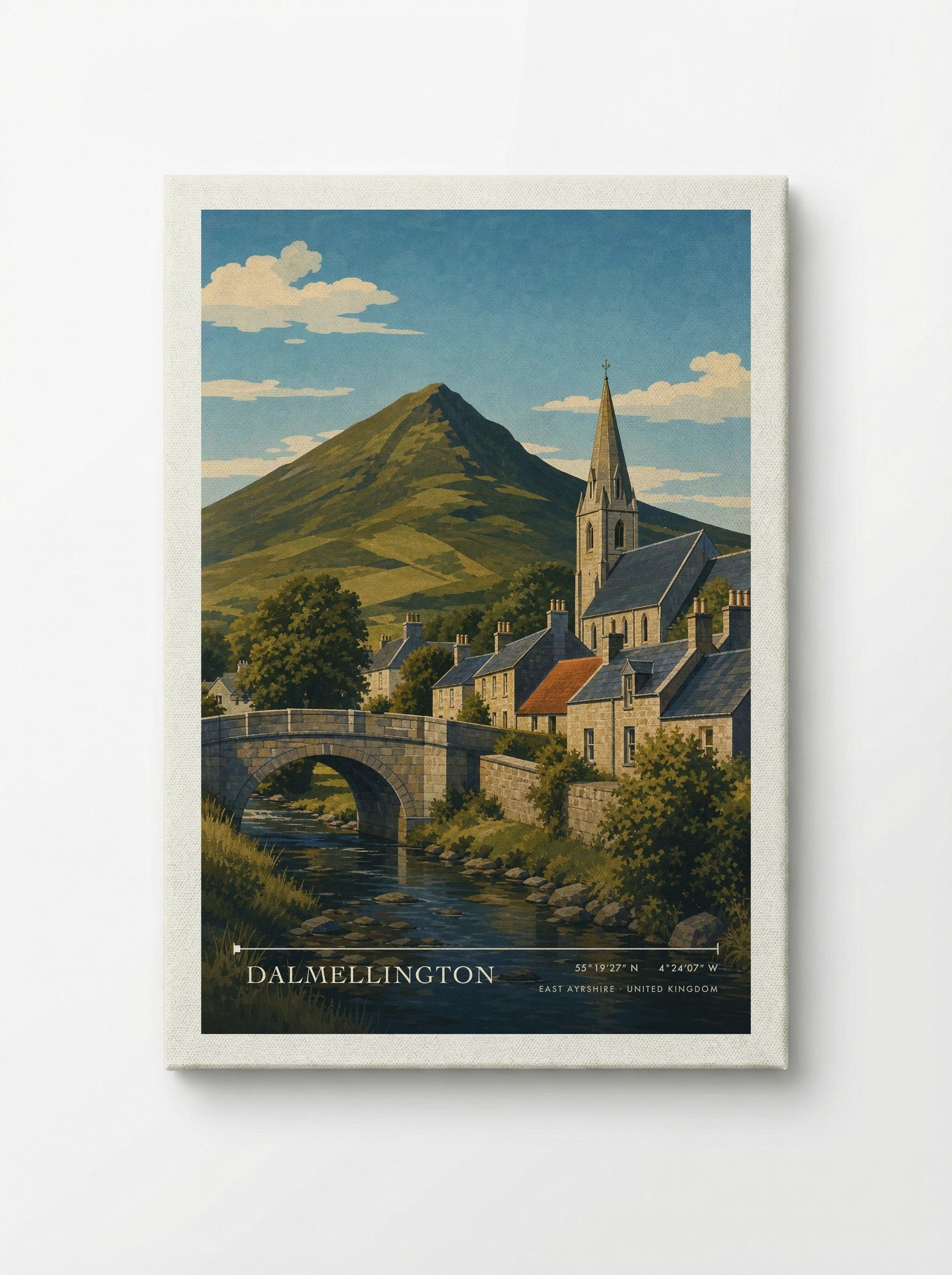 Dalmellington East Ayrshire United Kingdom Travel Poster - Canvas