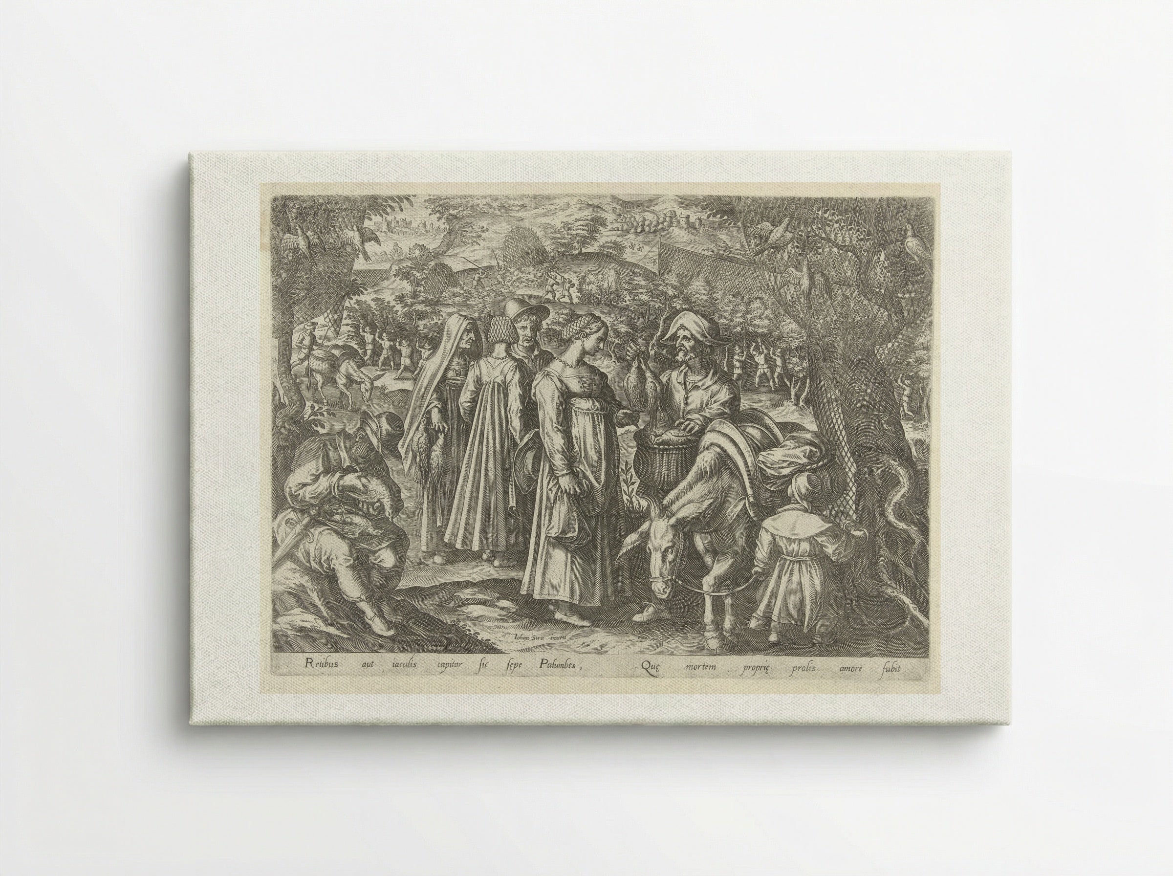 Jacht op duiven (Dove Hunting) - Philips Galle - Canvas