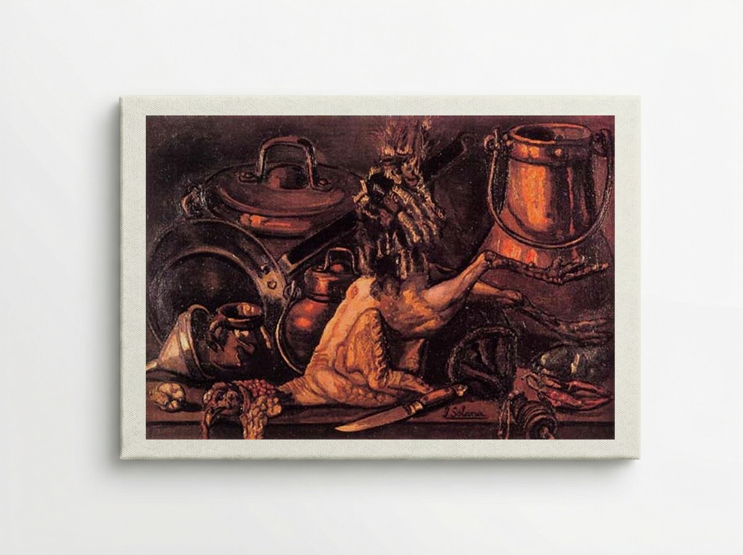 Still Life with Dead Turkey - José Gutiérrez Solana - Canvas
