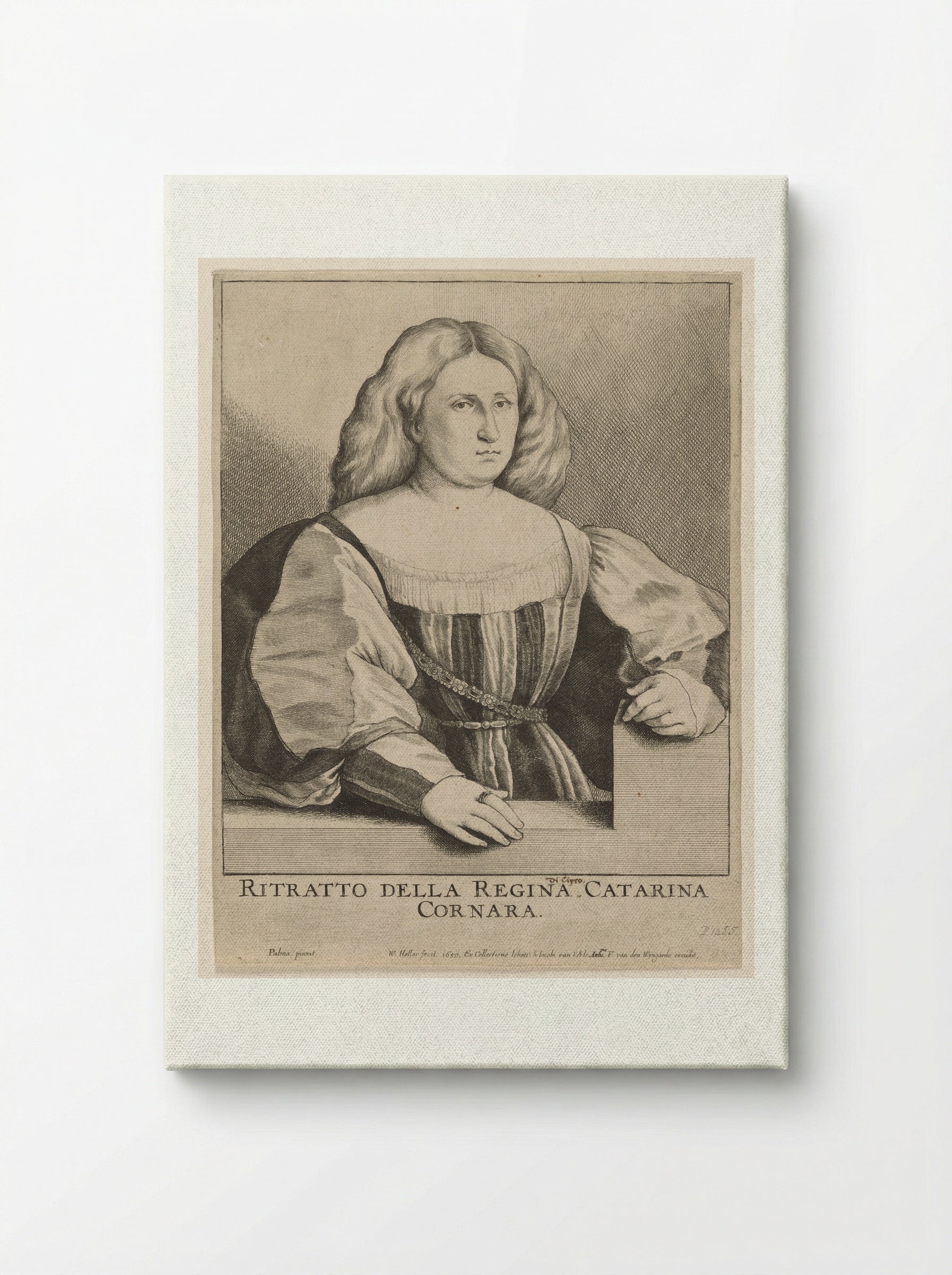 Petrarch's Laura (Caterina Cornaro) - Wenceslaus Hollar - Canvas