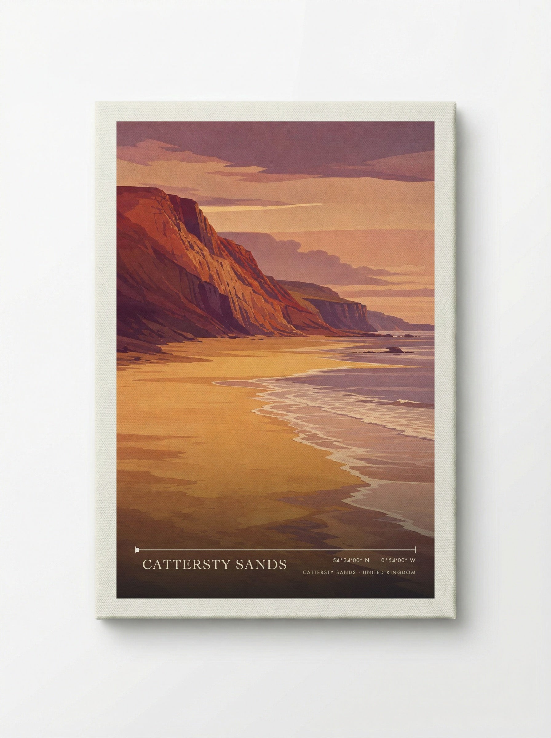 Cattersty Sands United Kingdom Travel Poster - Canvas
