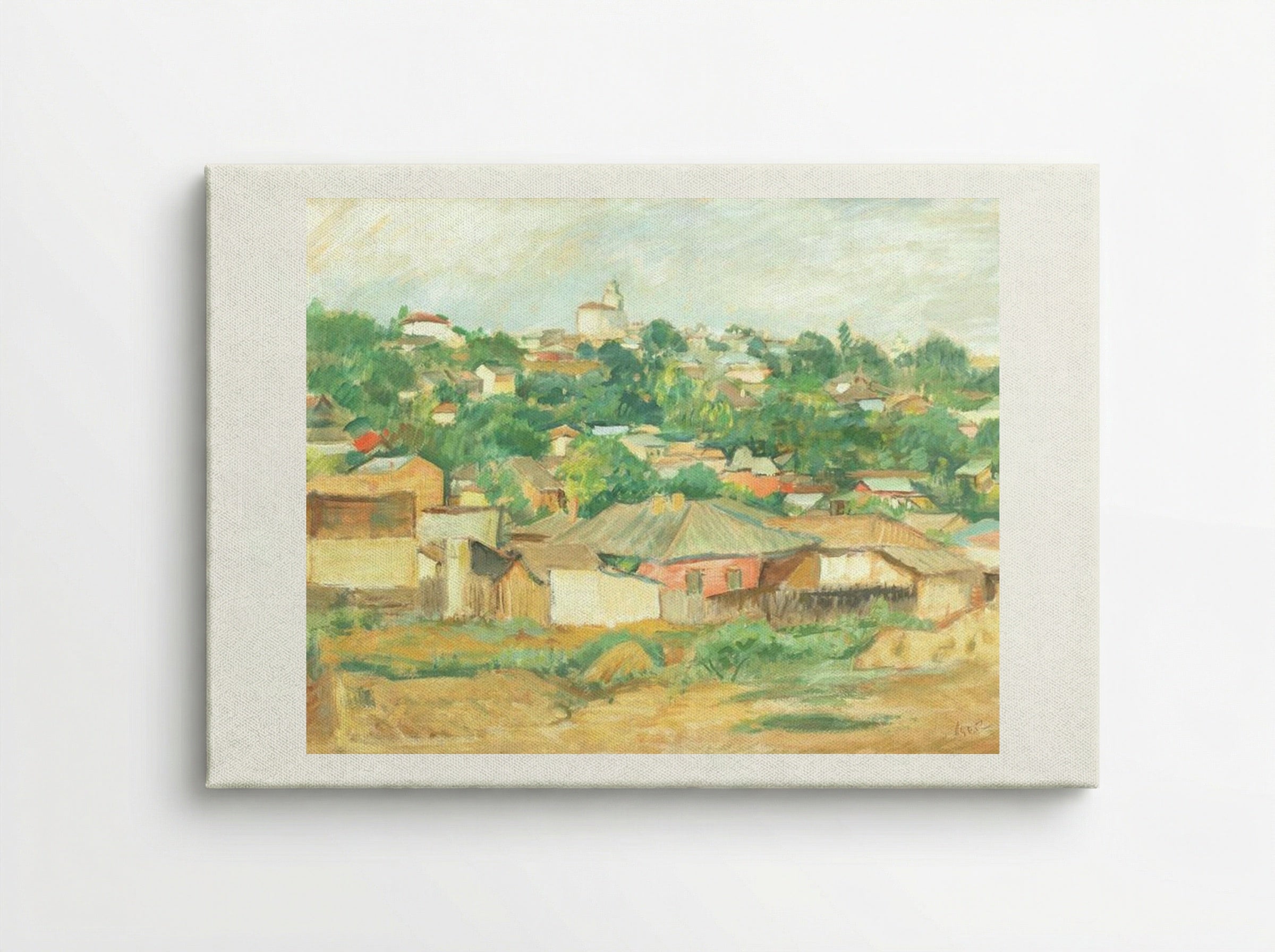 Houses on the Outskirts of Bucharest - Iosif Iser - Canvas