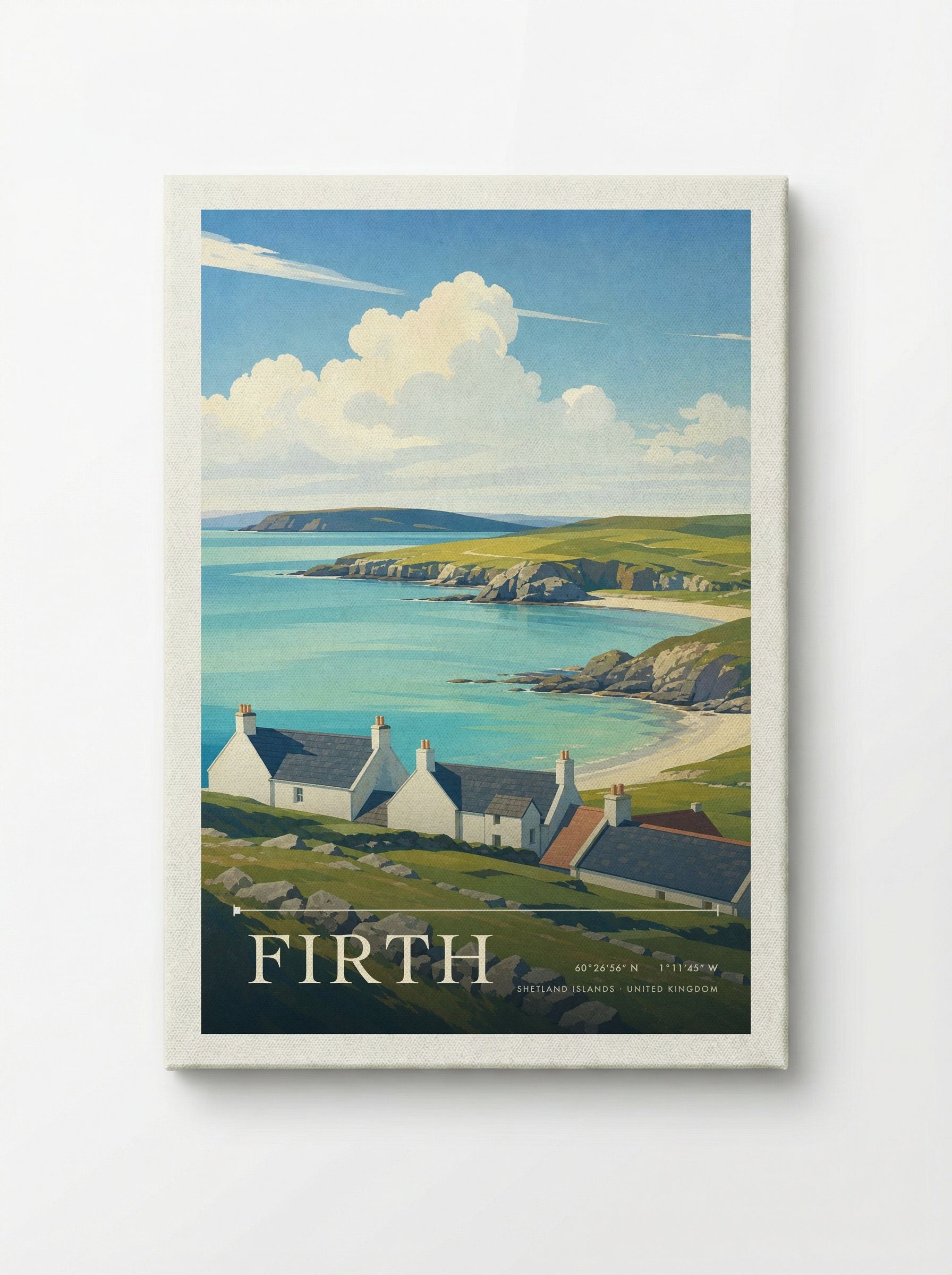 Firth Shetland Islands United Kingdom Travel Poster - Canvas