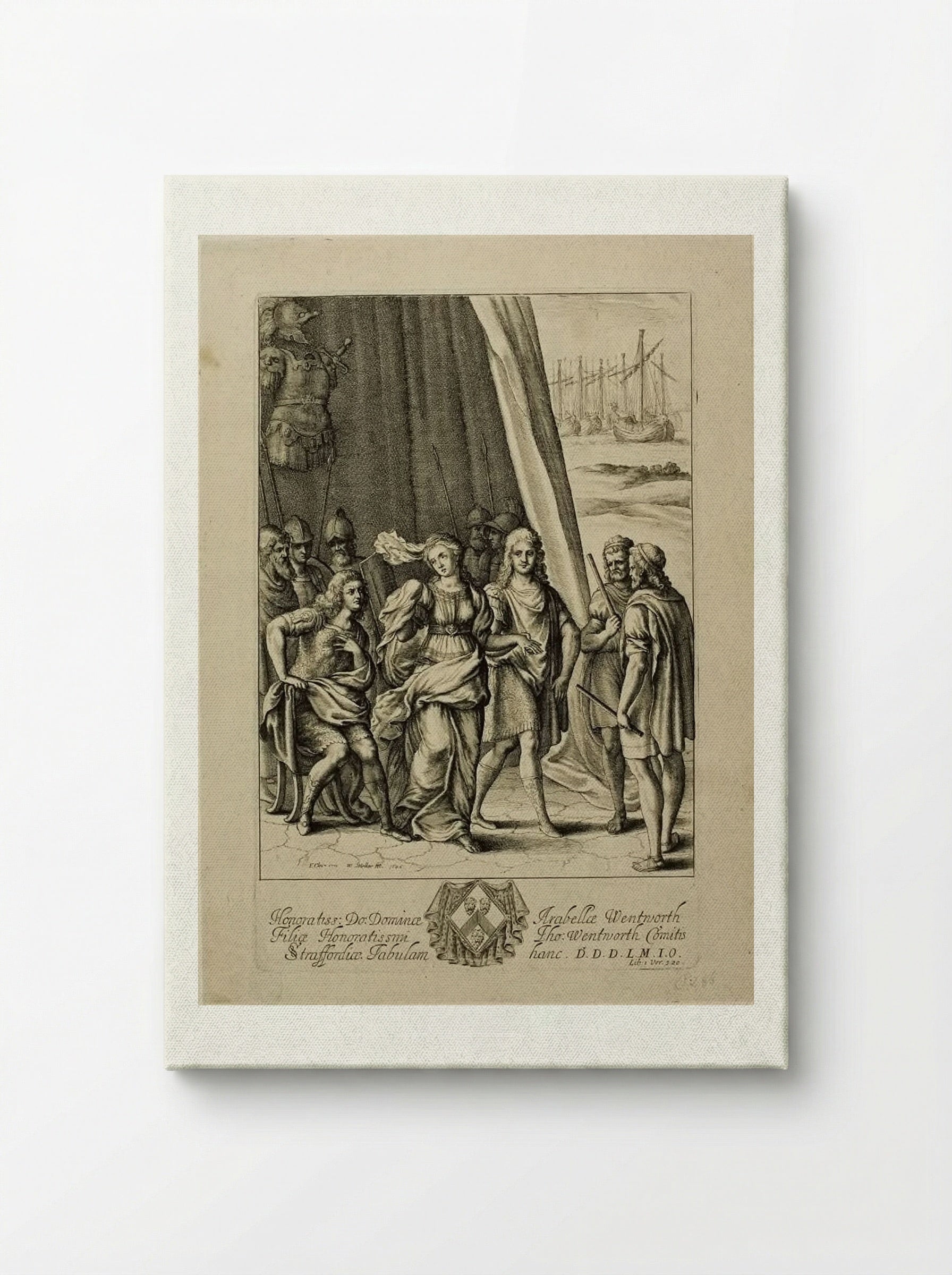 Briseis and Achilles - Wenceslaus Hollar - Canvas