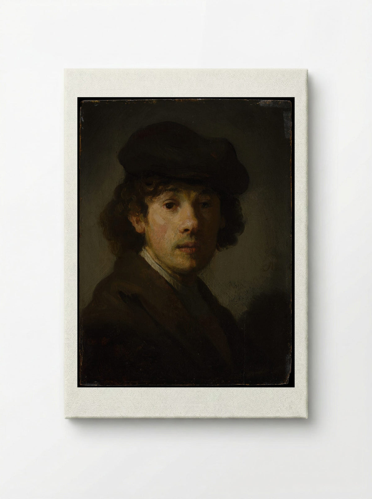 Self-Portrait with Beret - Rembrandt van Rijn - Canvas