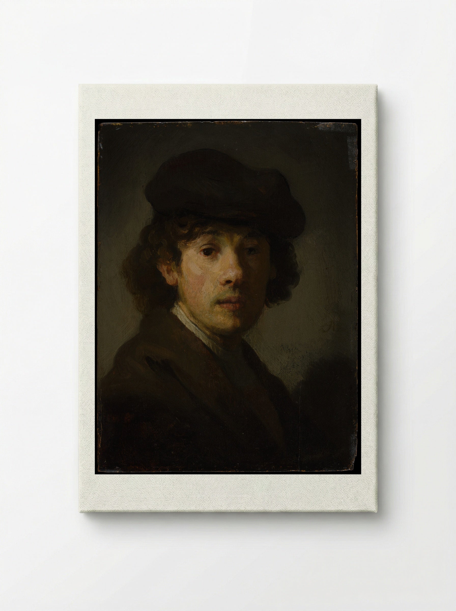 Self-Portrait with Beret - Rembrandt van Rijn - Canvas